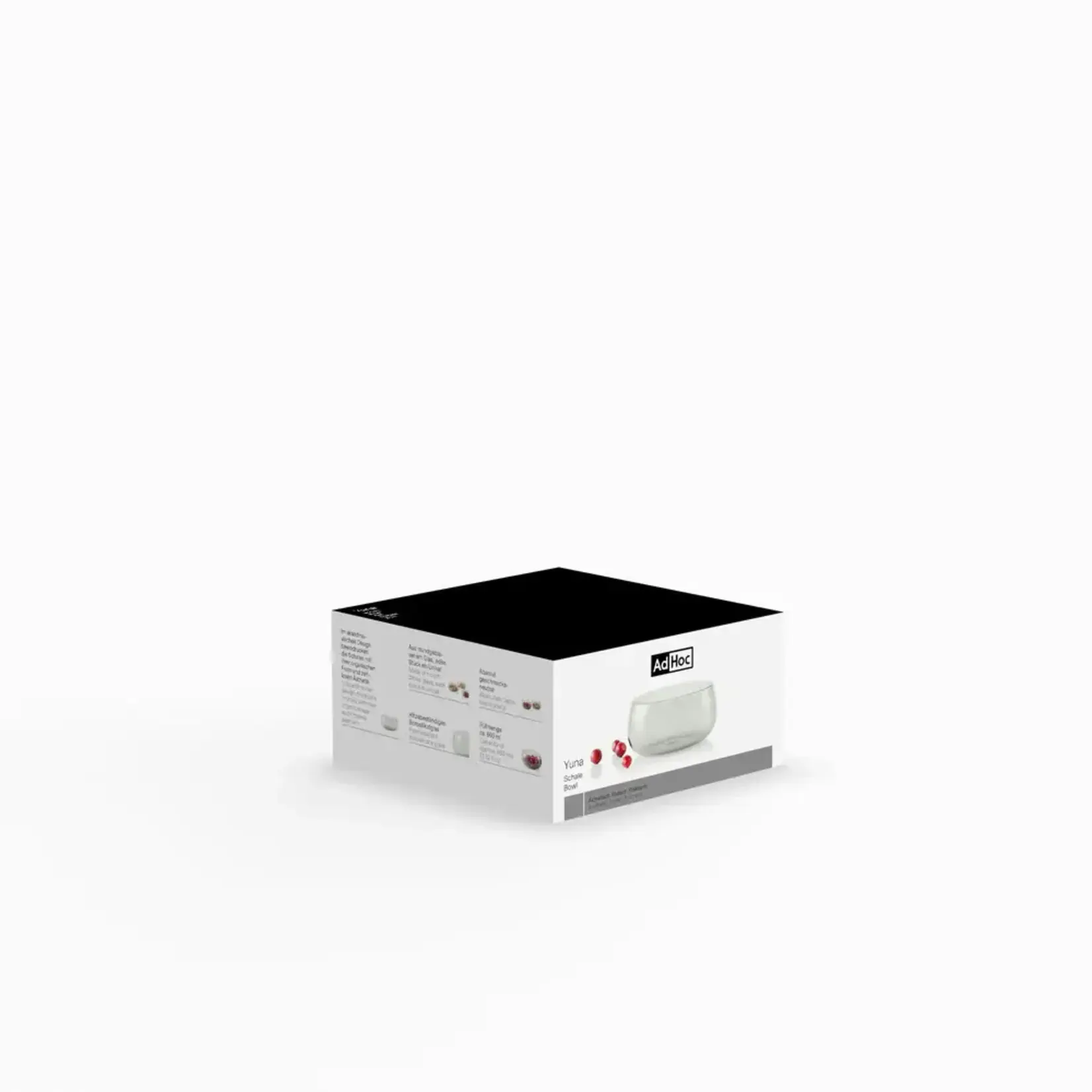 AdHoc Design AdHoc 660 ml schaaltje Yuna AdHoc Yuna  schaaltje hittebestendig grijs glas Ad Hoc sb62