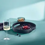 AdHoc Design AdHoc Aura small 30 cm dienblad zwart essenhout serveerblad Ad Hoc st63