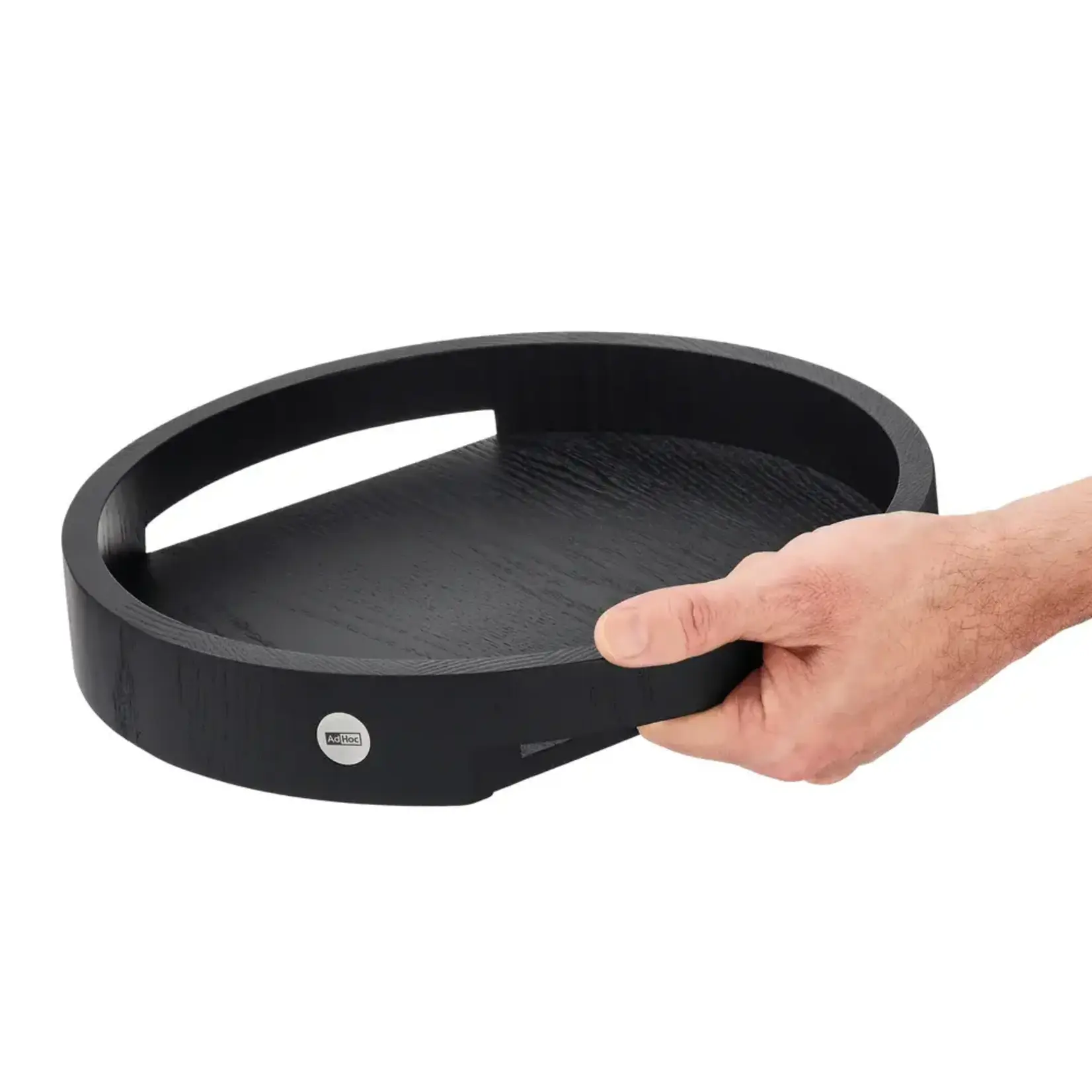 AdHoc Design AdHoc Aura small 30 cm dienblad zwart essenhout serveerblad Ad Hoc st63