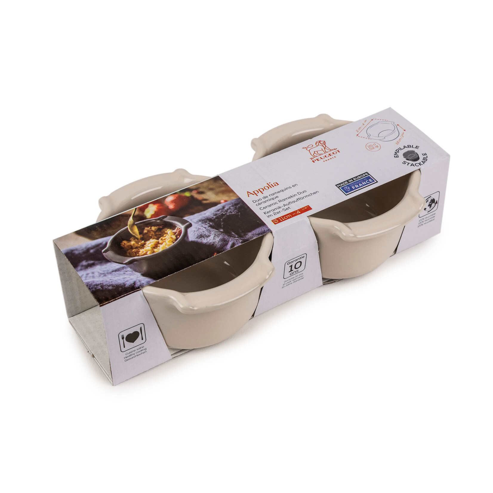Peugeot Peugeot Appolia set-2 ramekins Ecru ramekins 200 ml 11 cm Peugeot 61869
