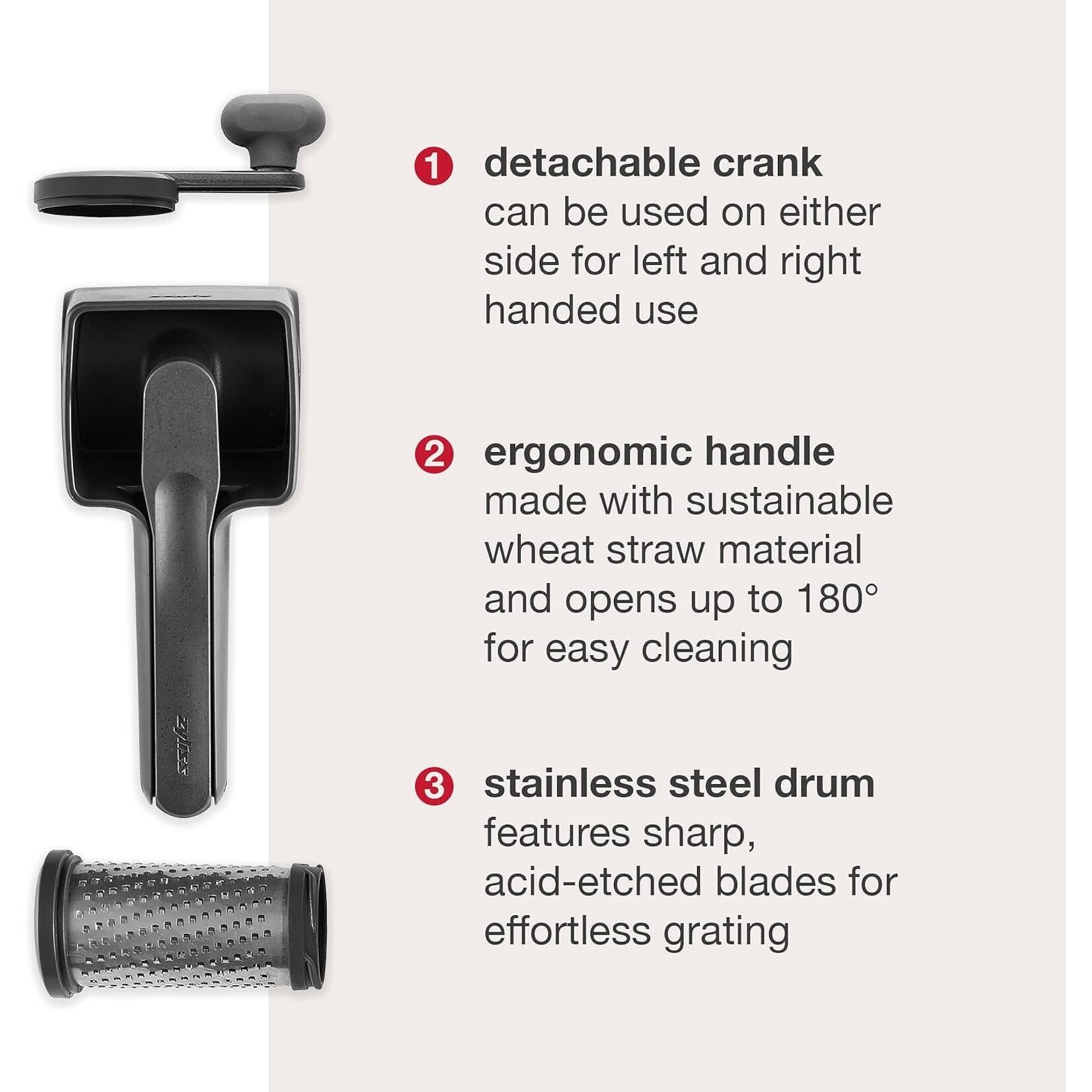 Diverse Merken Zyliss professional kaasrasp  molen Zyliss Professional Cheese grater Zyliss E900067
