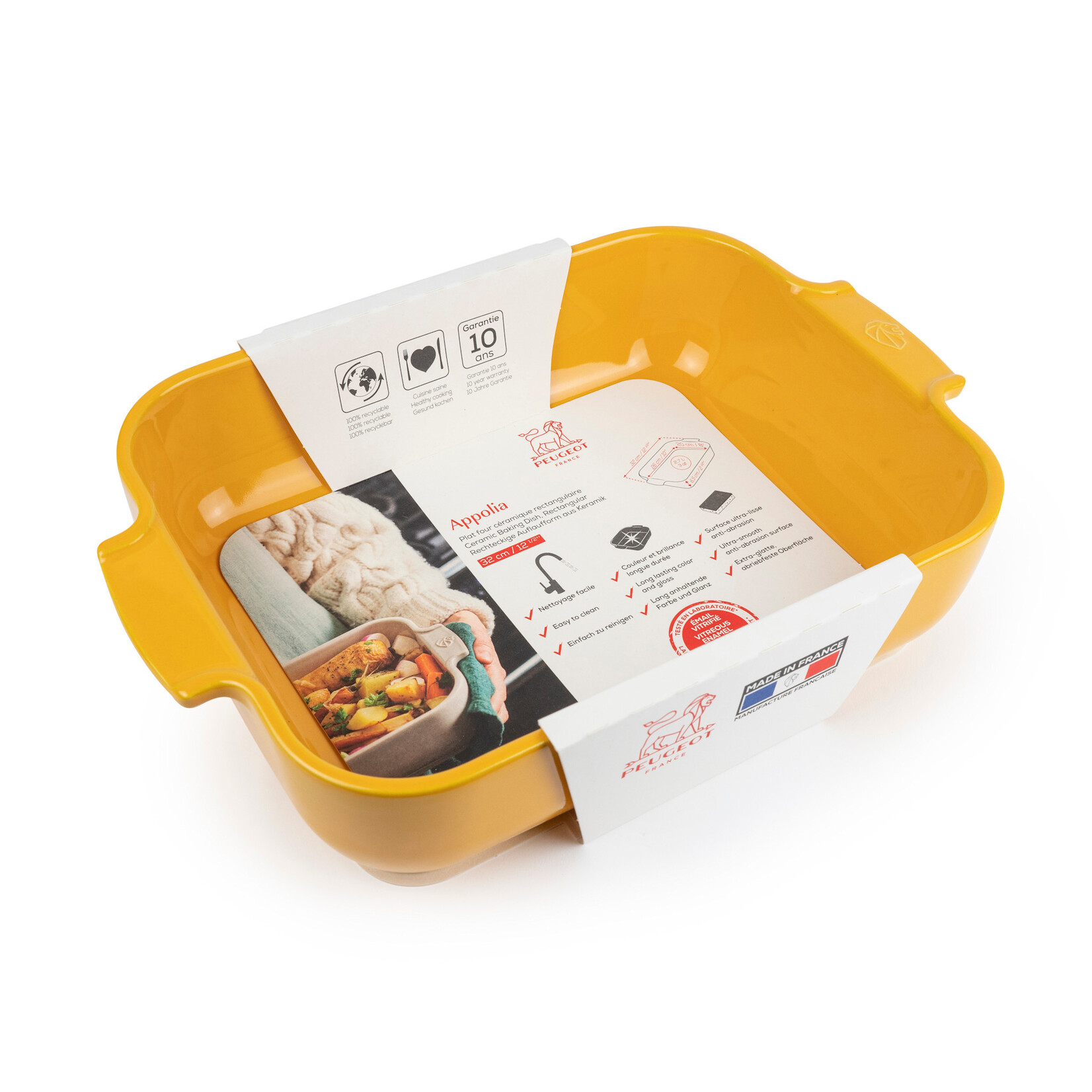 Peugeot Peugeot Appolia Saffraangeel ovenschaal 2700 ml 32 cm 260x200x65 mm Jaune Safran rechthoek Peugeot 61432
