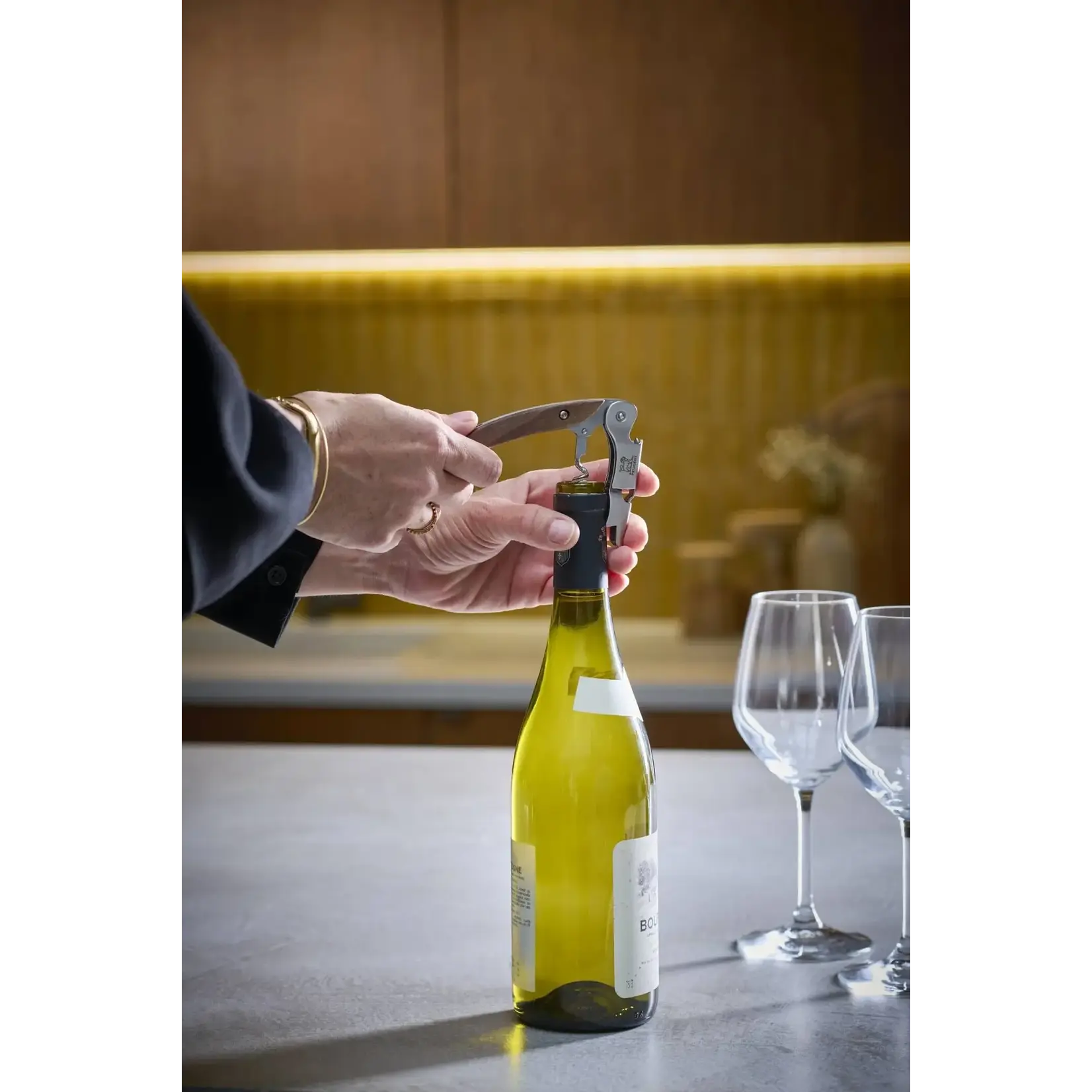 Peugeot Peugeot Malbec Kurkentrekker sommelier kelnersmes met dubbele hefboom walnotenhout Peugeot  201111