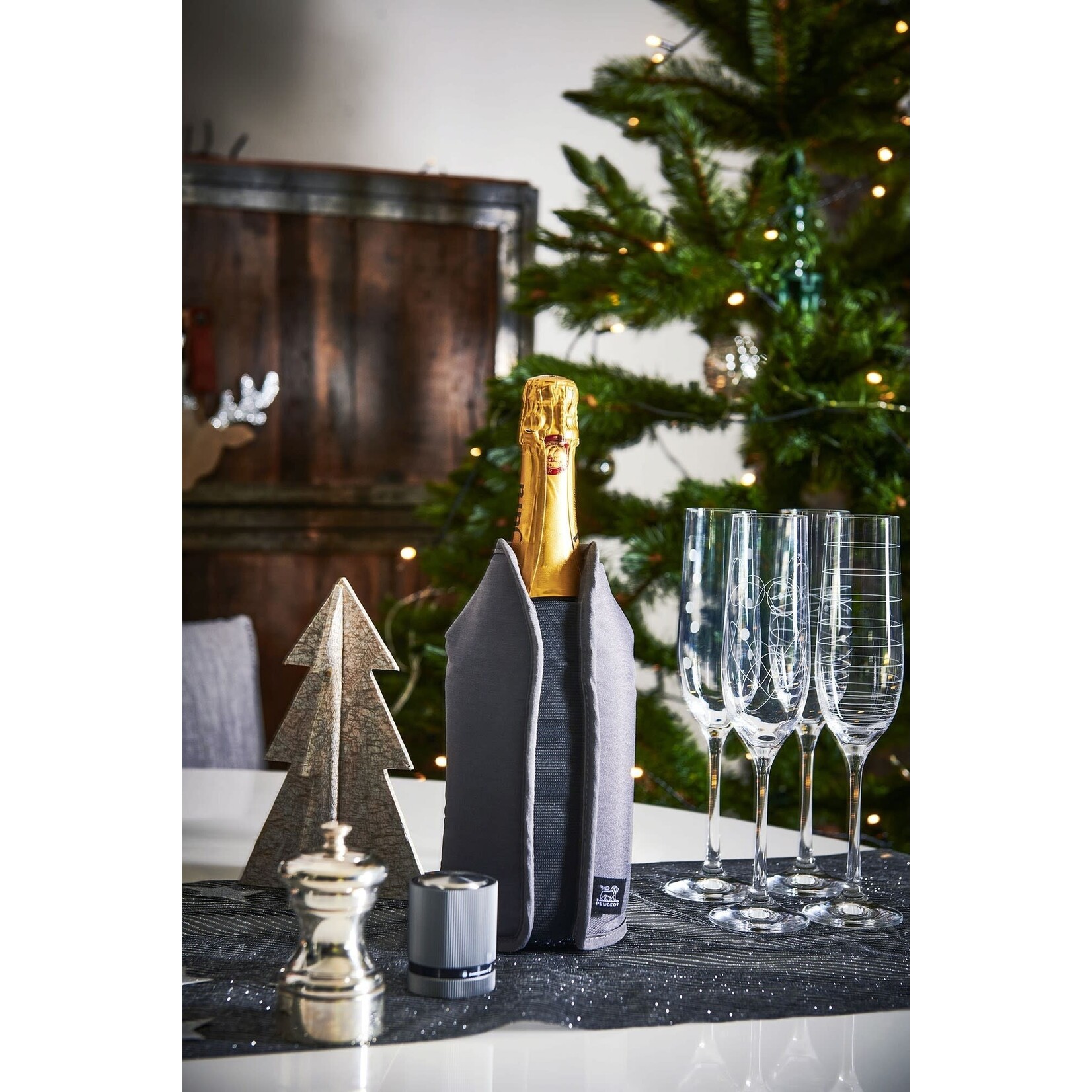 Peugeot Peugeot Bubbles set Line Carbone Champagne stop en Fizz wijn en Champagne Sekt koeler Peugeot  220396