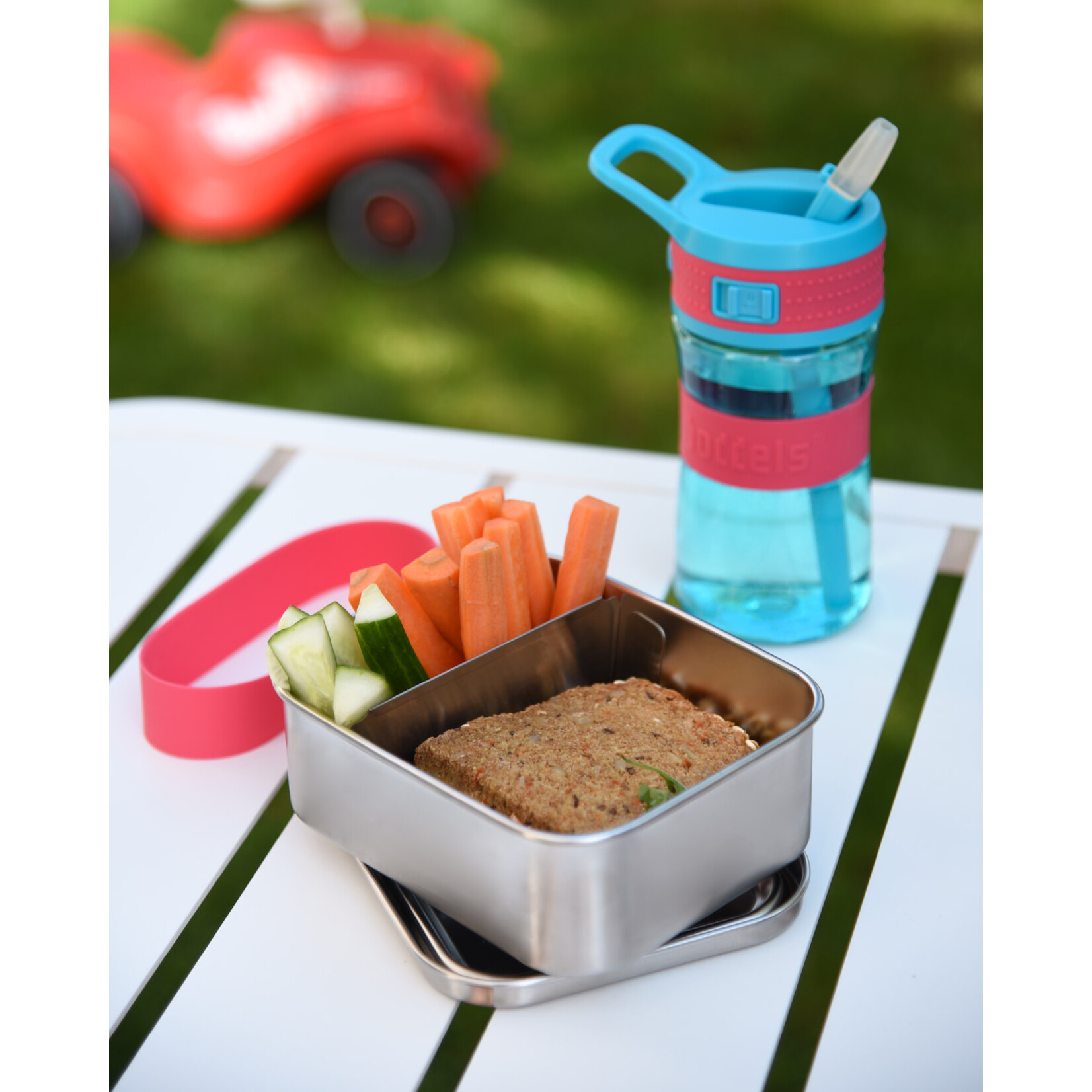 Diverse Merken rvs Lunchbox Boddels smacht 800 ml lunchtrommel rvs Raspberry red rvs Boddels B808000001