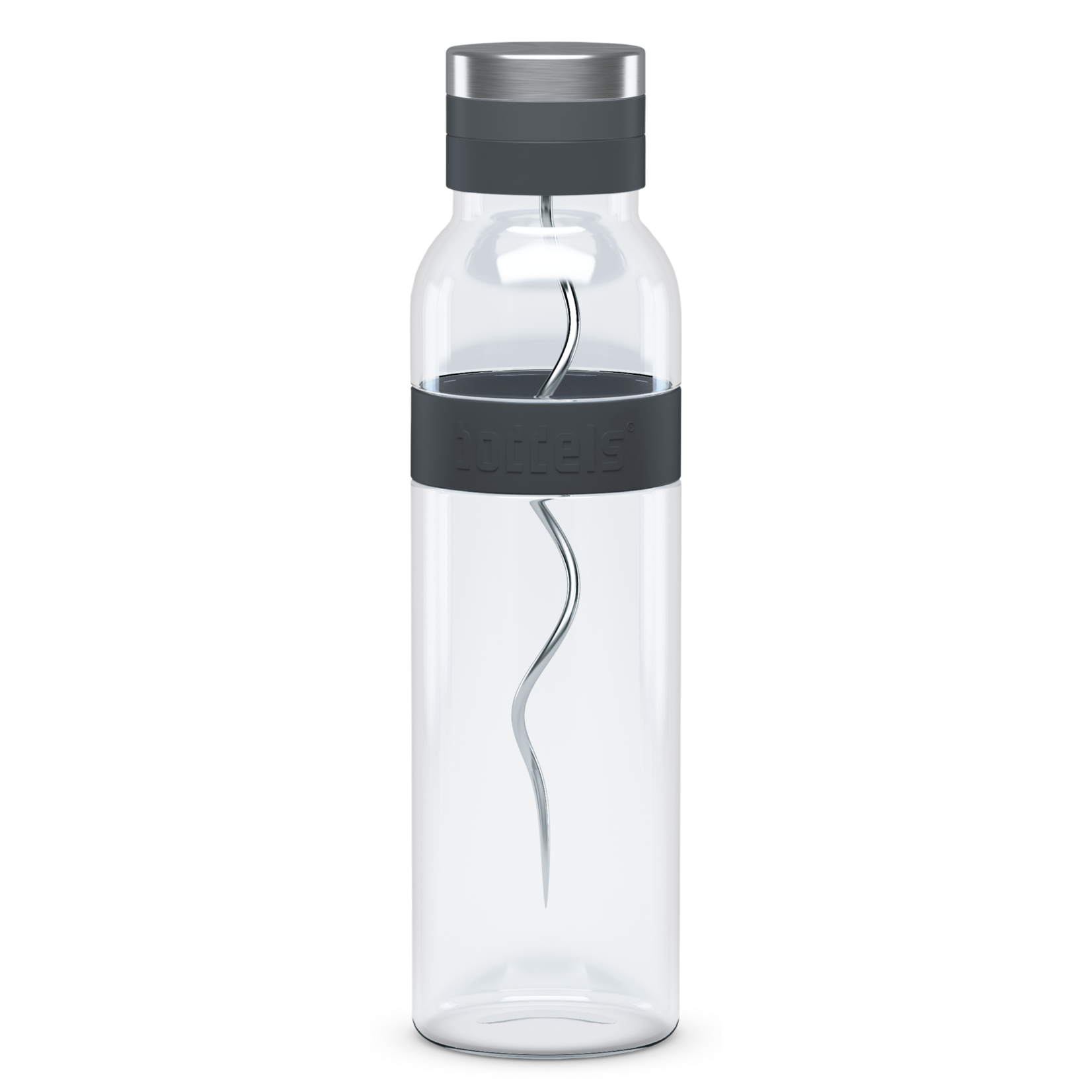 Diverse Merken glas-rvs karaf met spies Boddels Sund karaf 1100 ml karaf glas-rvs antraciet Boddels B508000007