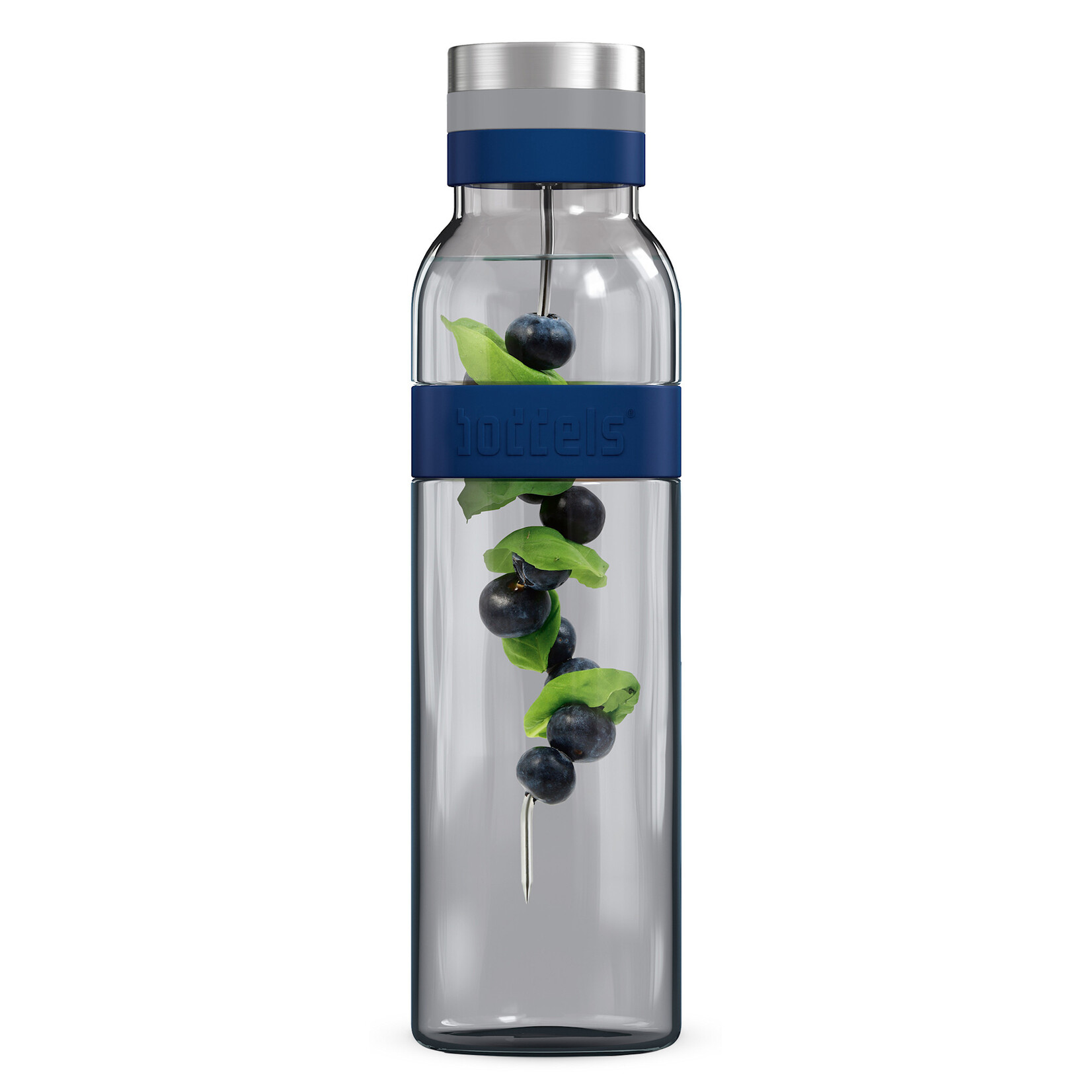 Diverse Merken glas-rvs karaf met spies Boddels Sund karaf 1100 ml karaf glas-rvs night blue Boddels B508000005