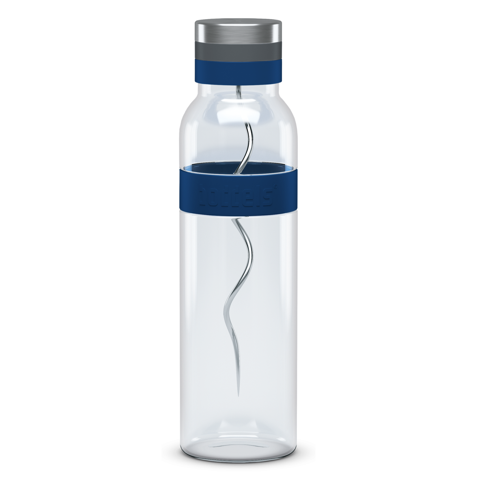 Diverse Merken glas-rvs karaf met spies Boddels Sund karaf 1100 ml karaf glas-rvs night blue Boddels B508000005