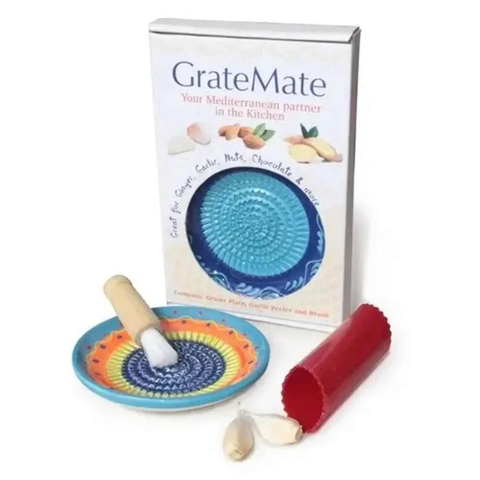 Diverse Merken 1 van 8 Gratemate raspbordjes met borstel en knoflookpeller GMCDU