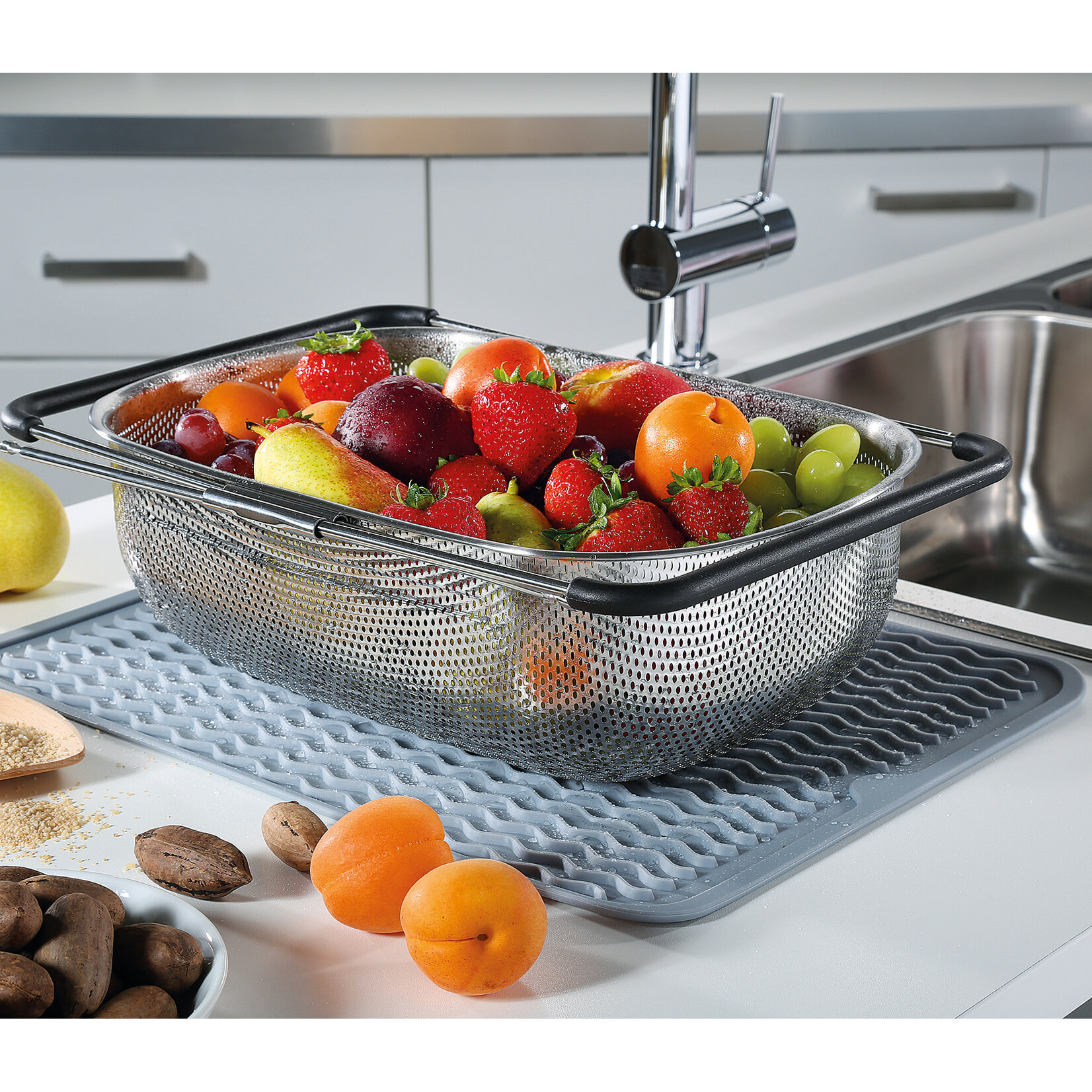 Kuchenprofi 340 x 245 mm vergiet zeef uittrekbaar Kuchenprofi Deluxe zeef Kuchenprofi 2506102834