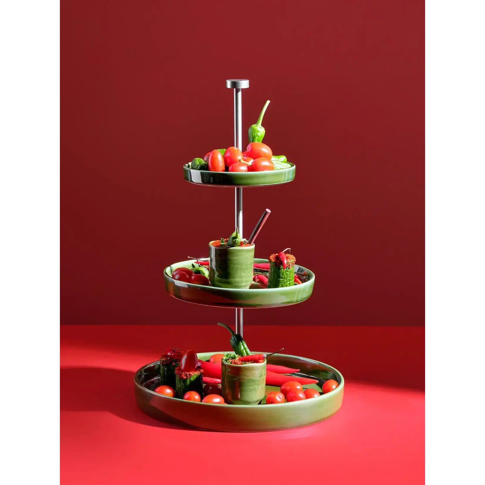 ASA Selection Asa Selection Grande Forest groene Etagere 41 cm hoog Ø 28-20-14.5 cm bos groen ASA 92154378