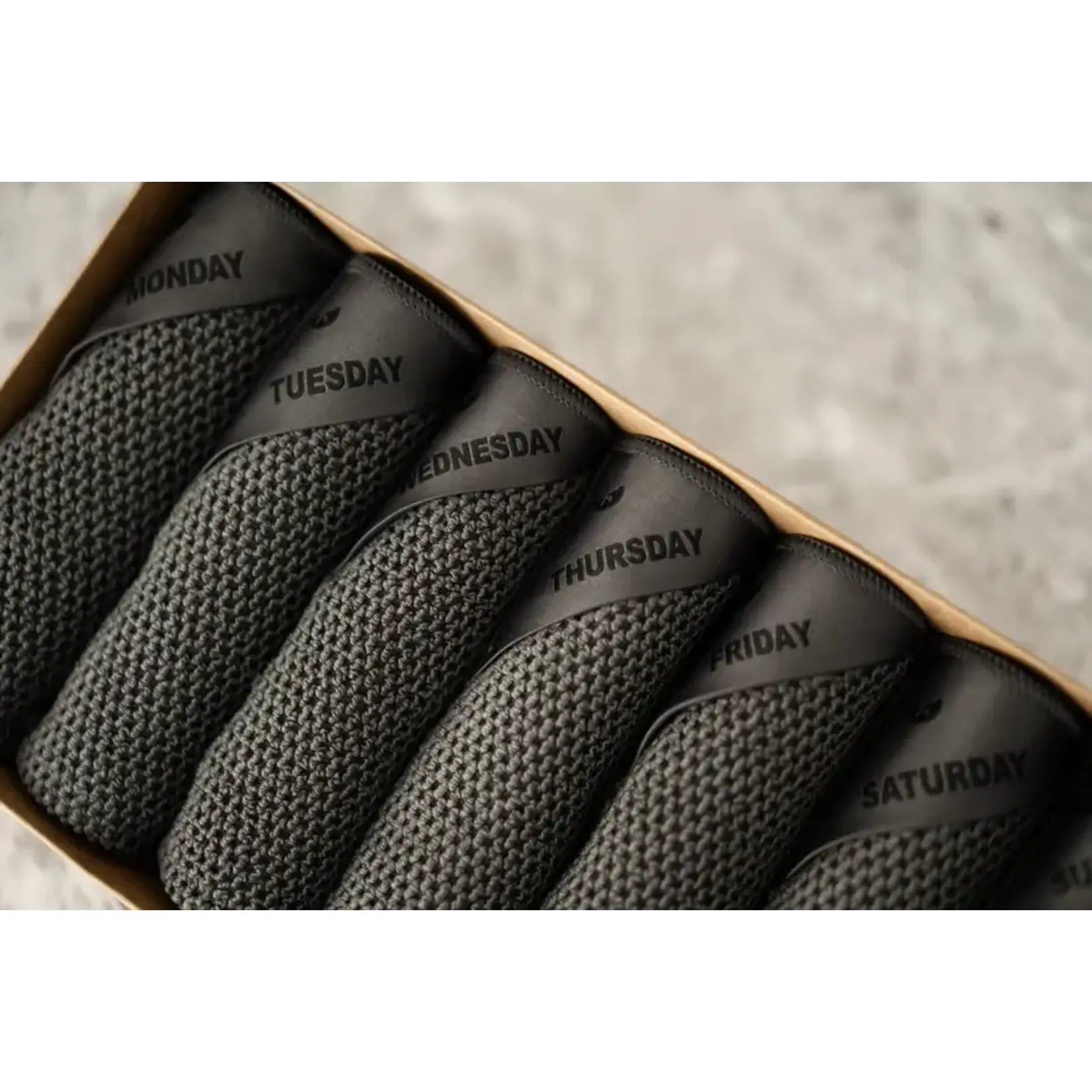 Klud Klud Wafel Charcoal microvezel doekjes 7 vaatdoekjes 1 voor elke dag van de week KD-403