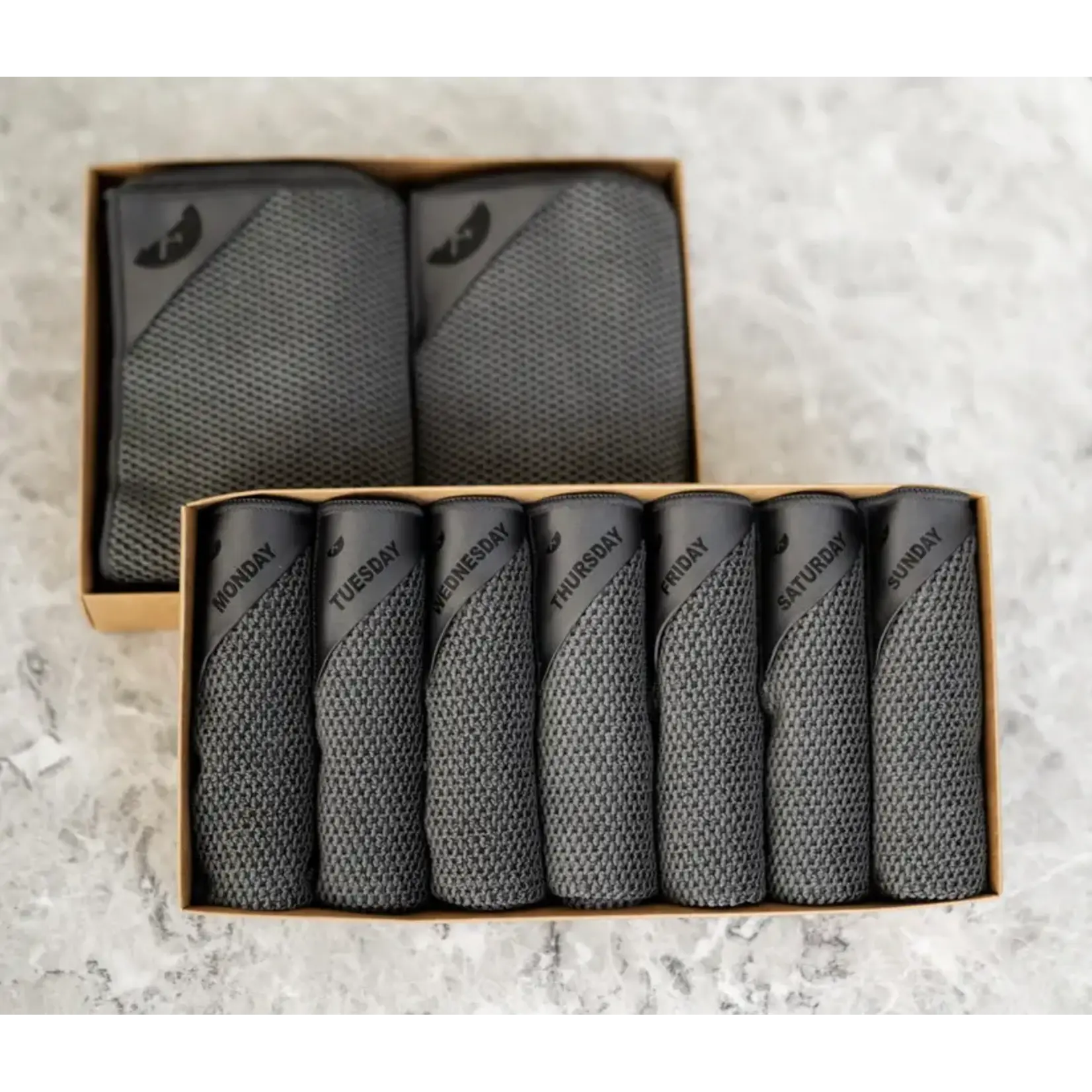 Klud Klud Wafel Charcoal microvezel doekjes 7 vaatdoekjes 1 voor elke dag van de week KD-403