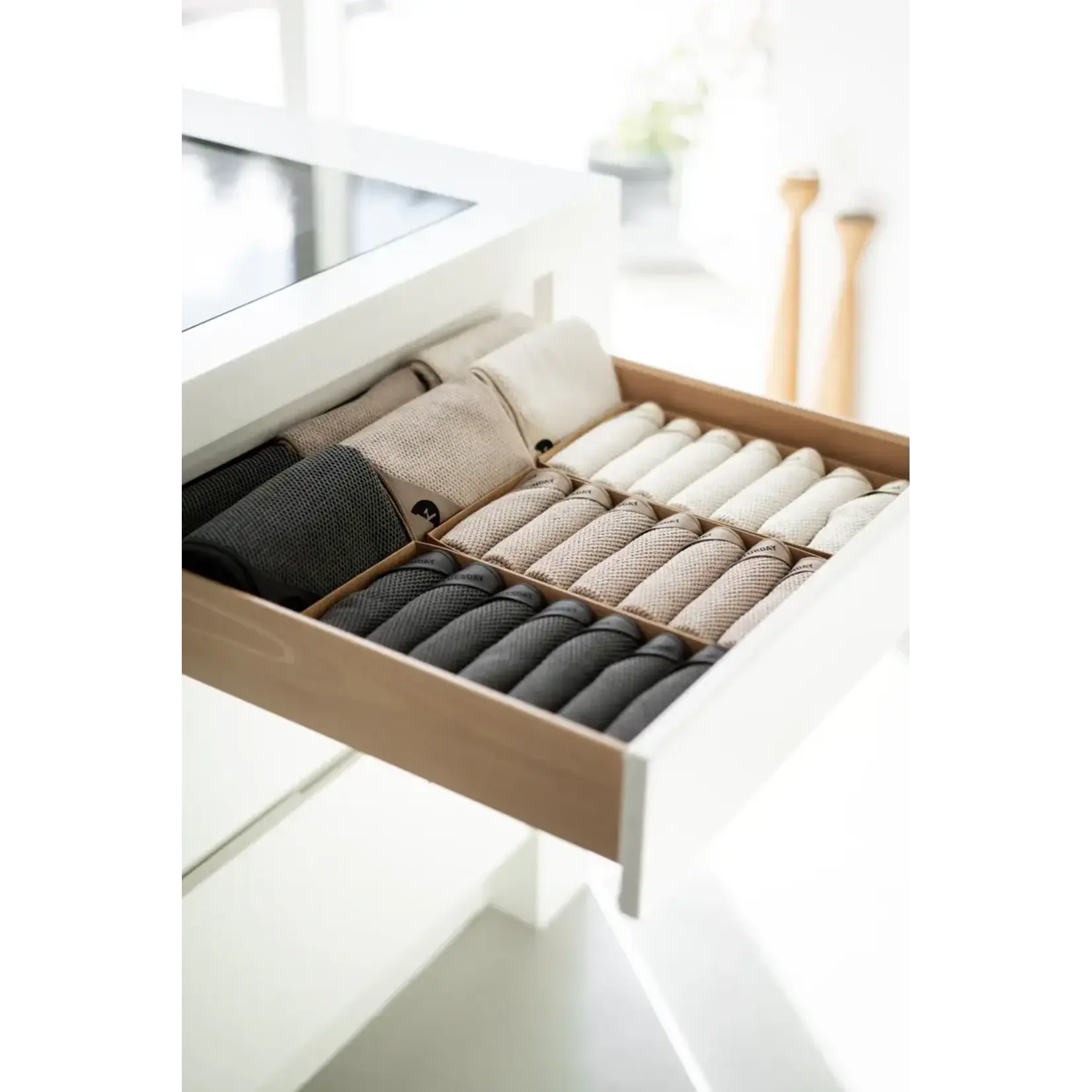 Klud Klud Wafel Charcoal microvezel doekjes 7 vaatdoekjes 1 voor elke dag van de week KD-403