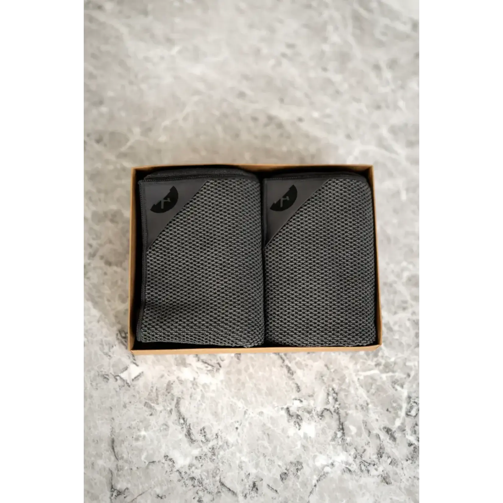 Klud Klud Wafel Charcoal theedoek, handdoek, poleerdoek, glazendoek of keukendoeken set-2 Klud KD-503