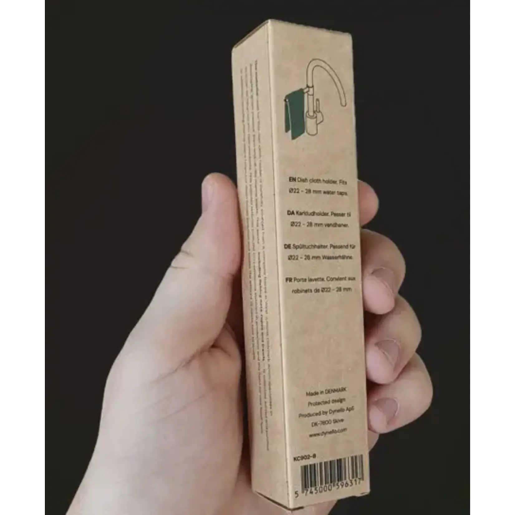 Klud houder voor vaatdoek bevestiging aan Ø 22-28 mm kraan Kludd KC902-b