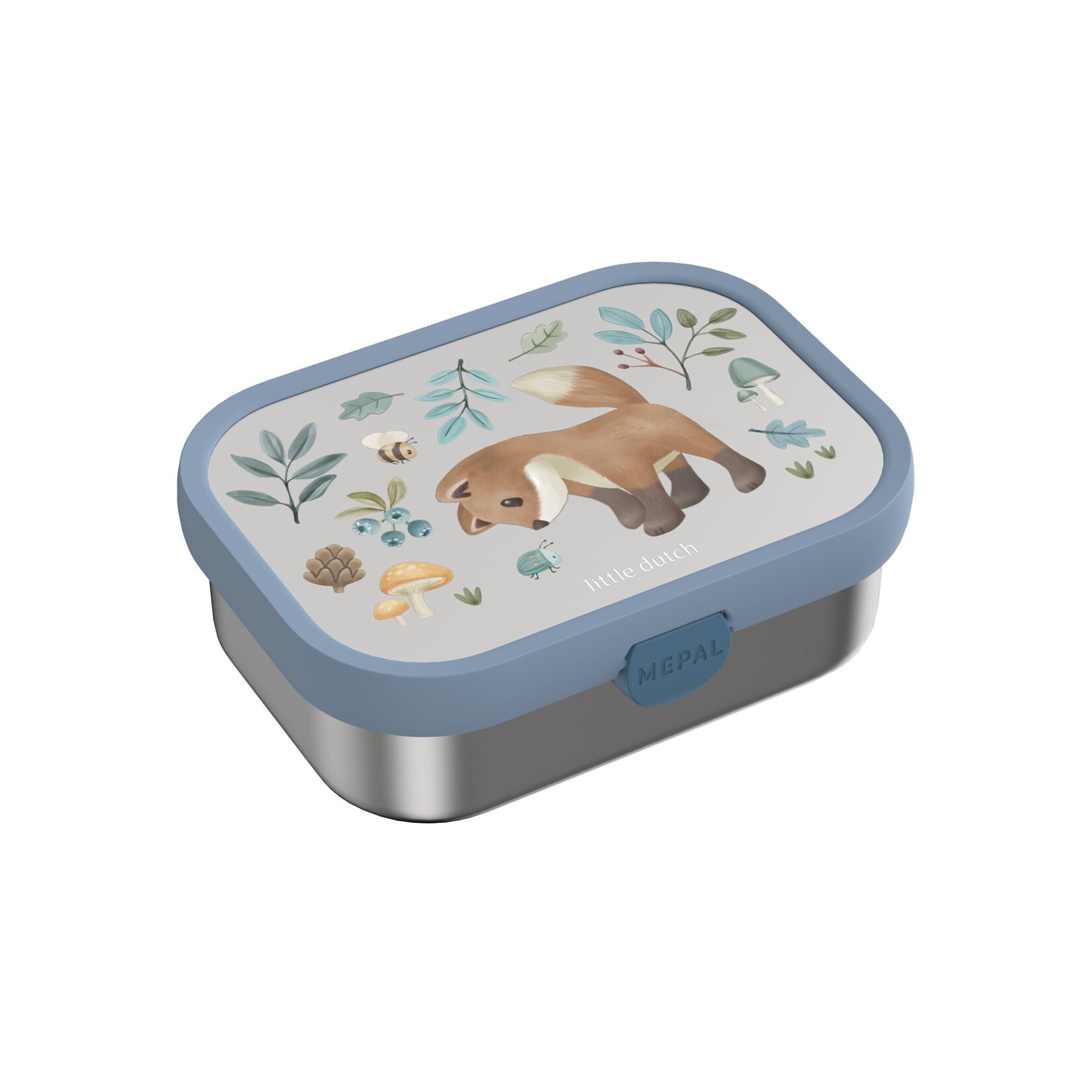 Mepal Mepal little Dutch Forest Friends Campus RVS bento lunchbox met vork Mepal 107490065408