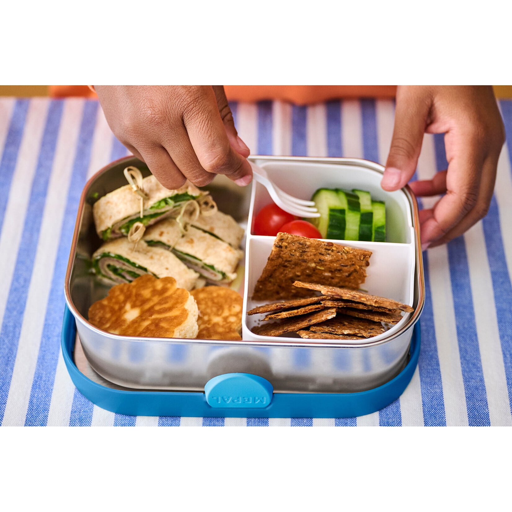 Mepal Mepal little Dutch Forest Friends Campus RVS bento lunchbox met vork Mepal 107490065408