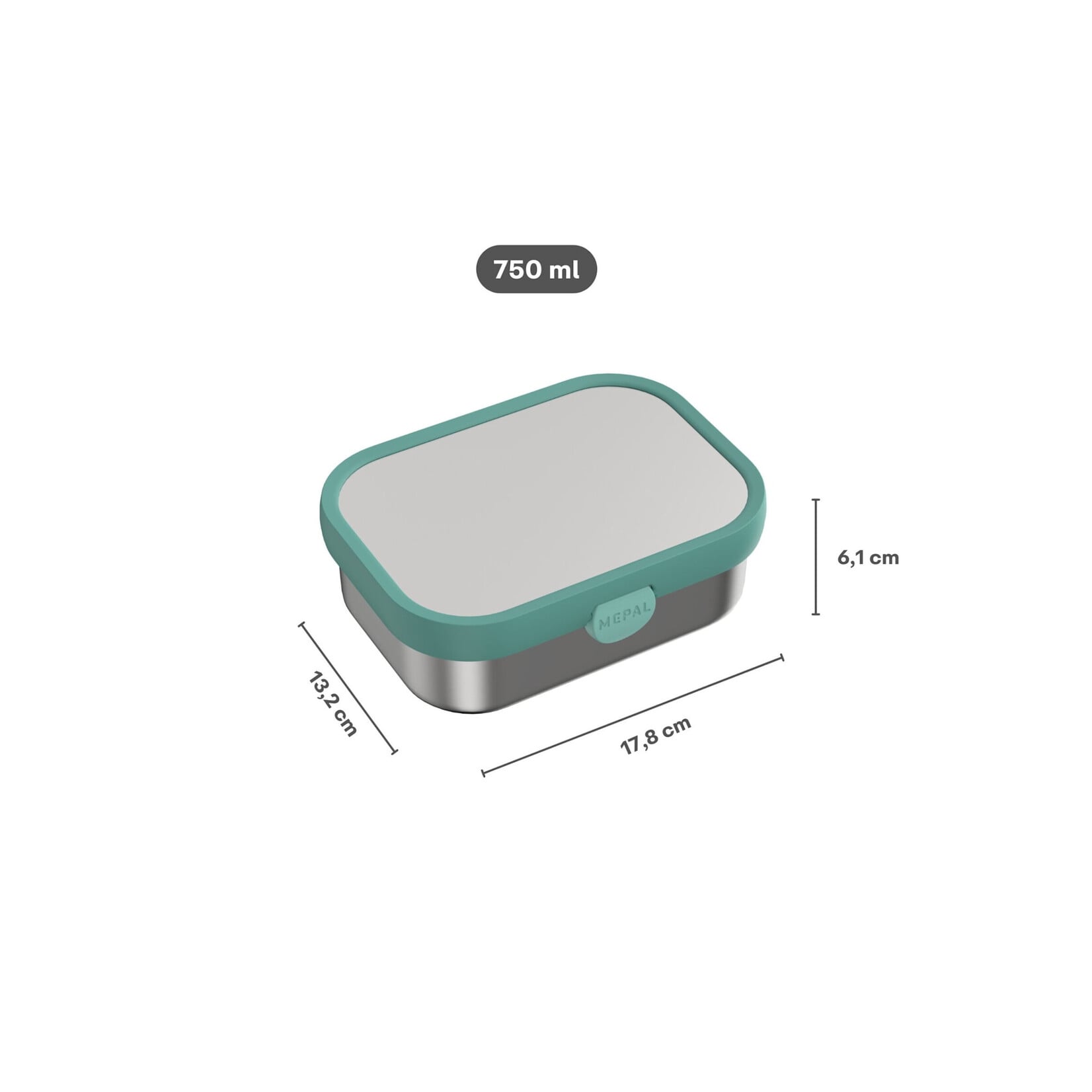 Mepal Mepal little Dutch Forest Friends Campus RVS bento lunchbox met vork Mepal 107490065408