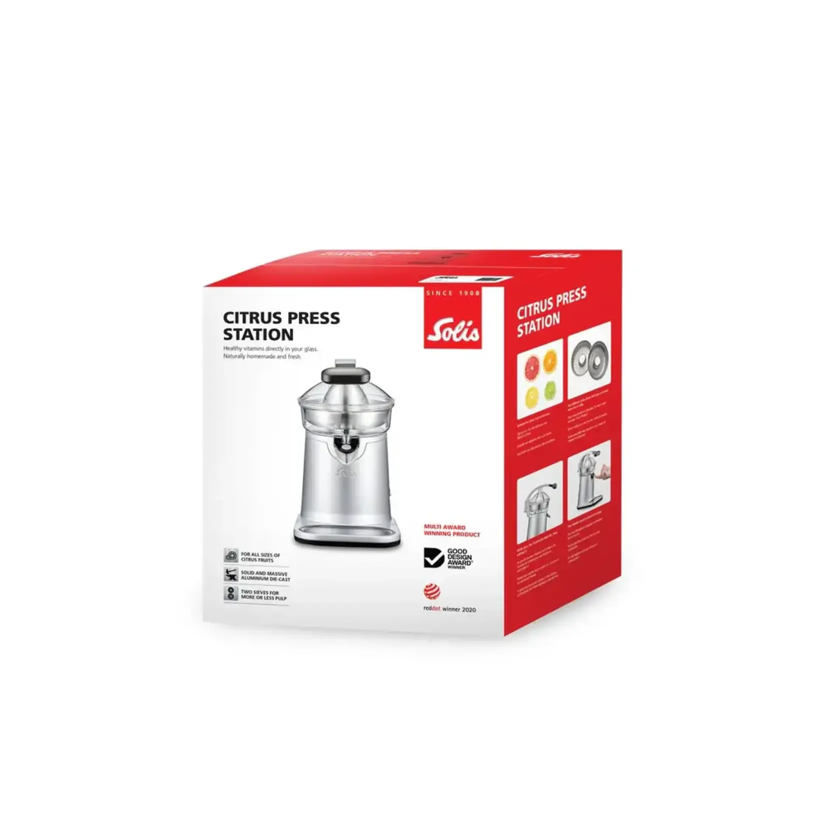 SOLIS Zwitsers sinds 1908 Solis Citruspers Solis Citrus Press Station Solis type 8454 Solis 92183