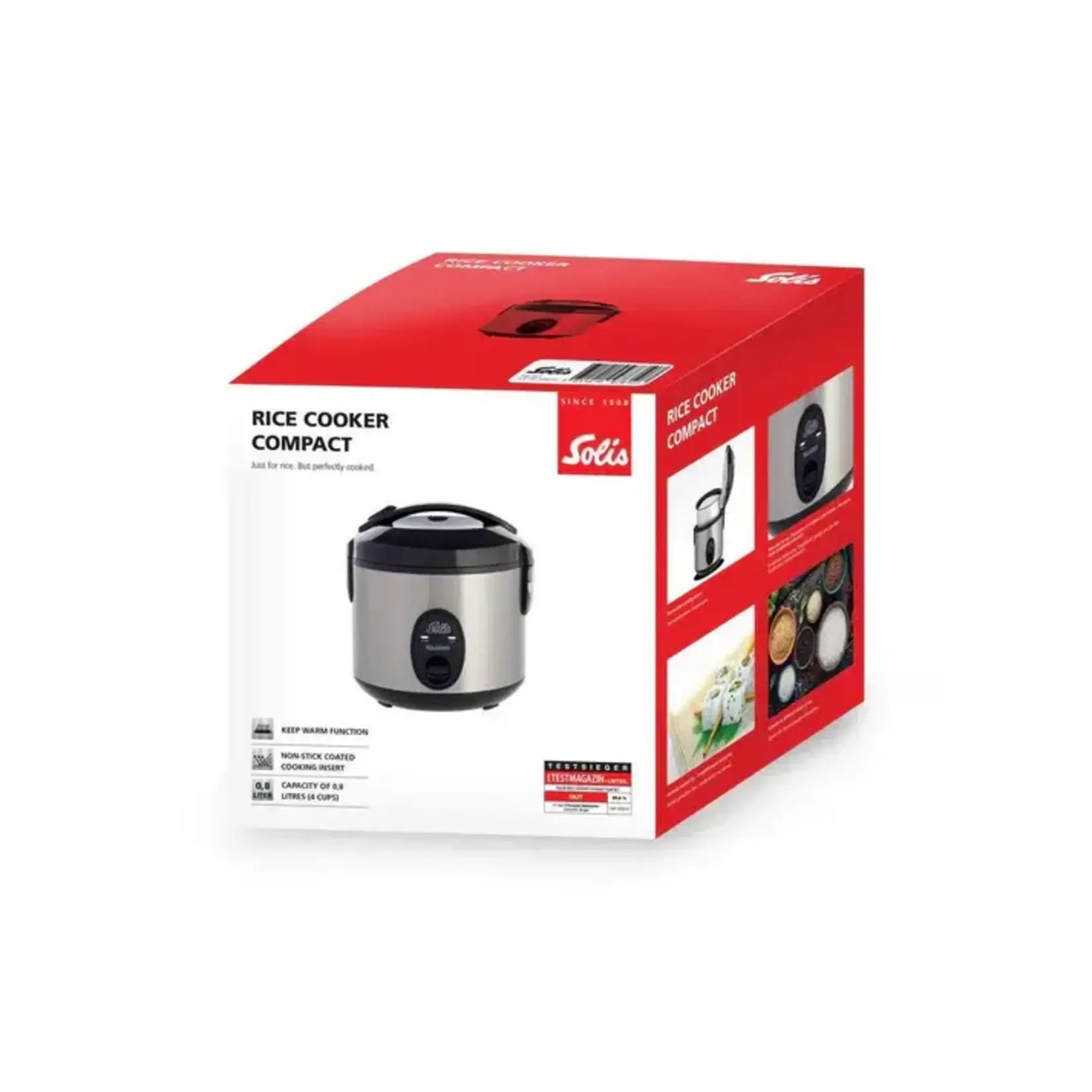 SOLIS Zwitsers sinds 1908 Solis Compact rijstkoker 800 ml 8 porties Solis Rice Cooker Compact Solis type 821 Solis 97808