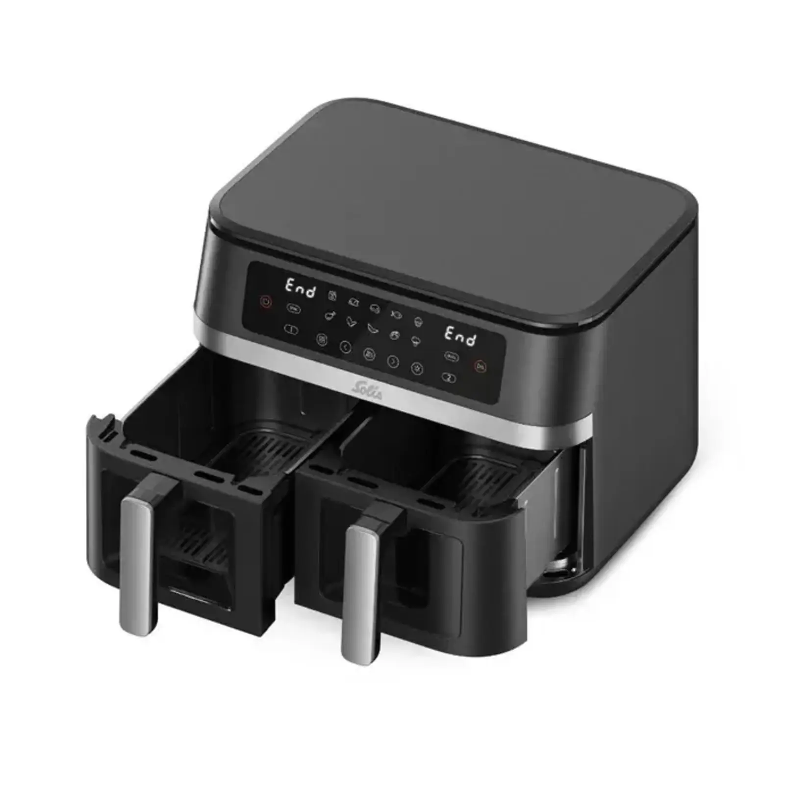 SOLIS Zwitsers sinds 1908 Solis dubbele 5500 ml airfryer dus 11 liter Solis Air Fryer Duo Dual Basket Solis 8102 Solis 97989