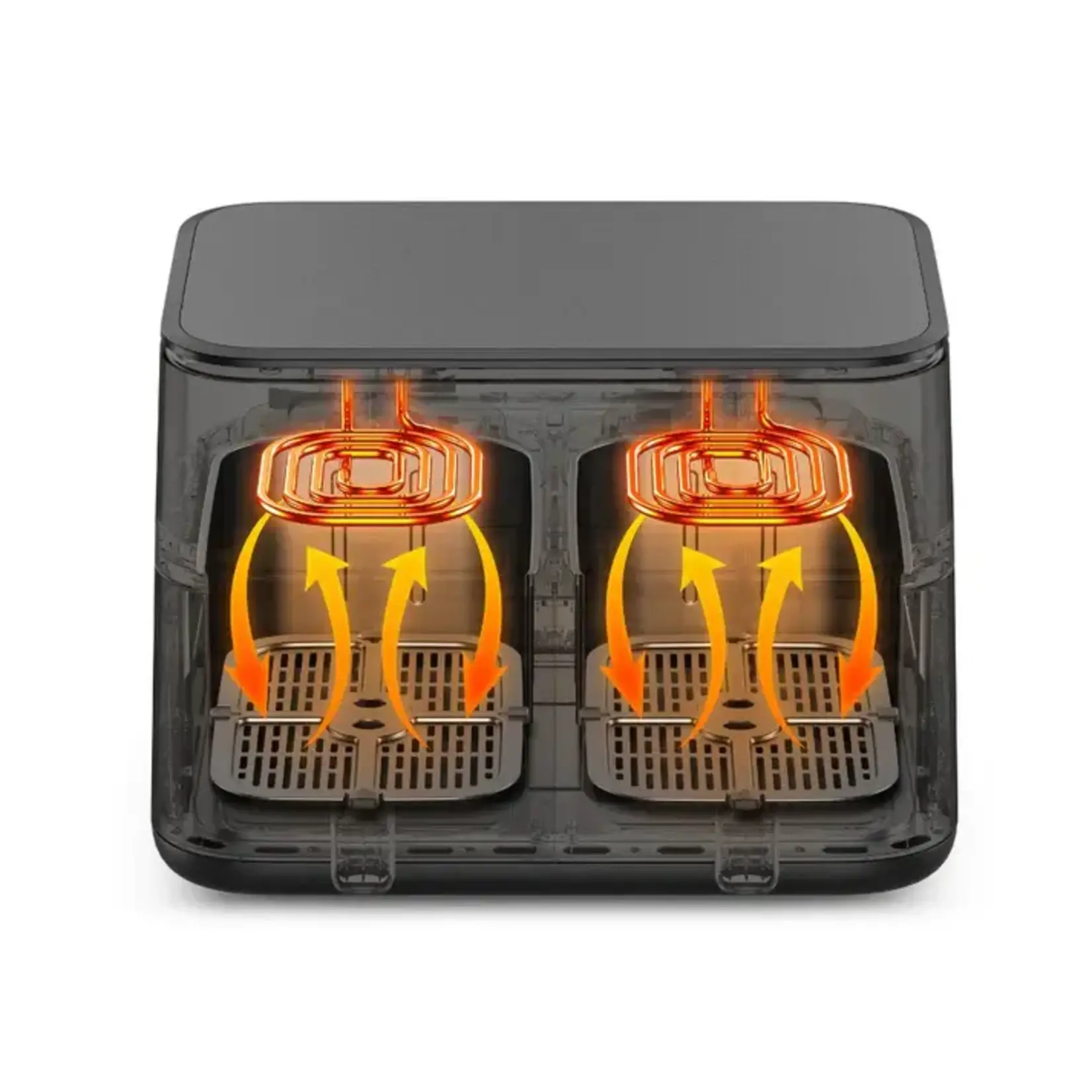 SOLIS Zwitsers sinds 1908 Solis dubbele 5500 ml airfryer dus 11 liter Solis Air Fryer Duo Dual Basket Solis 8102 Solis 97989