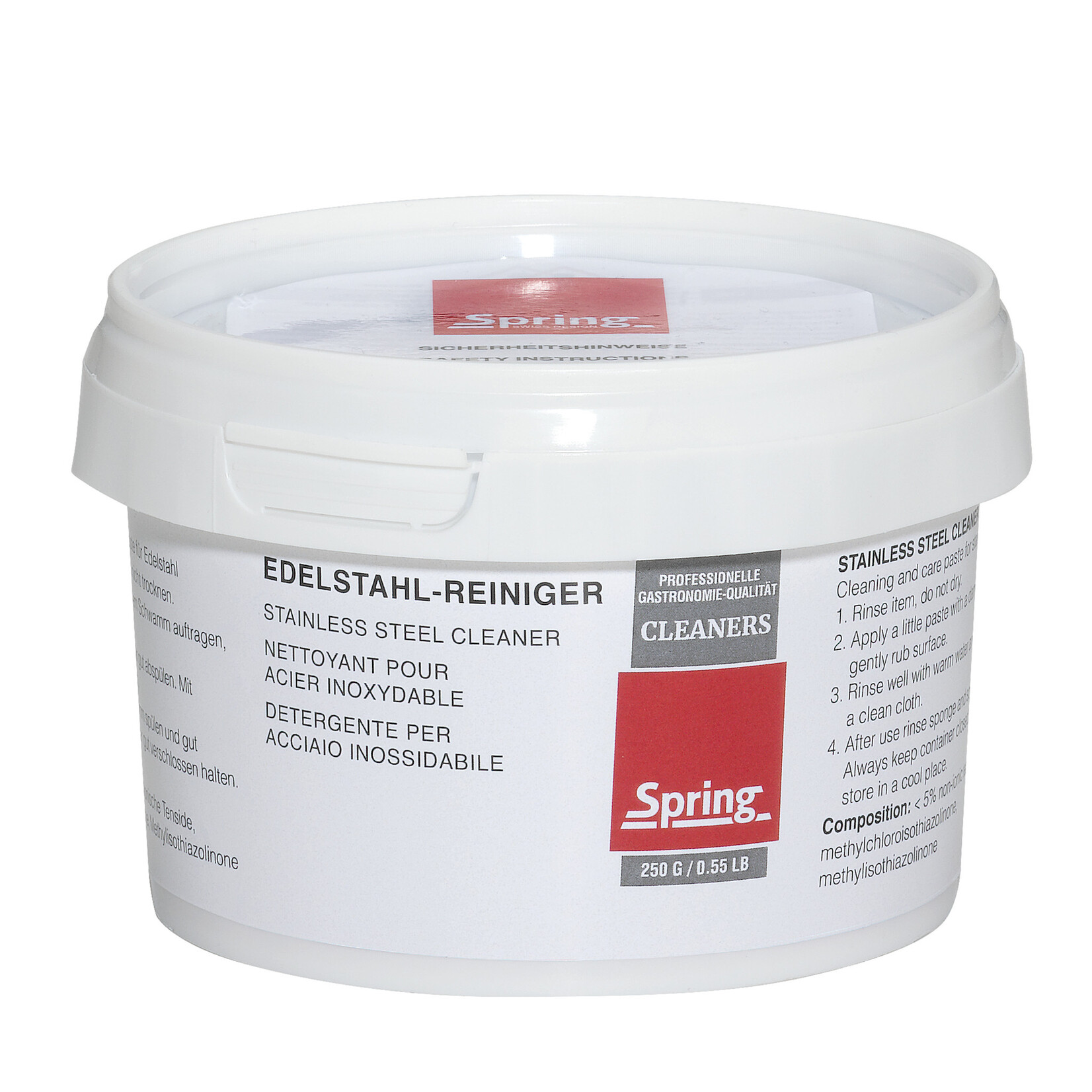 Spring 250 gram Spring reiniging en onderhoud product voor RVS Spring 2290472500