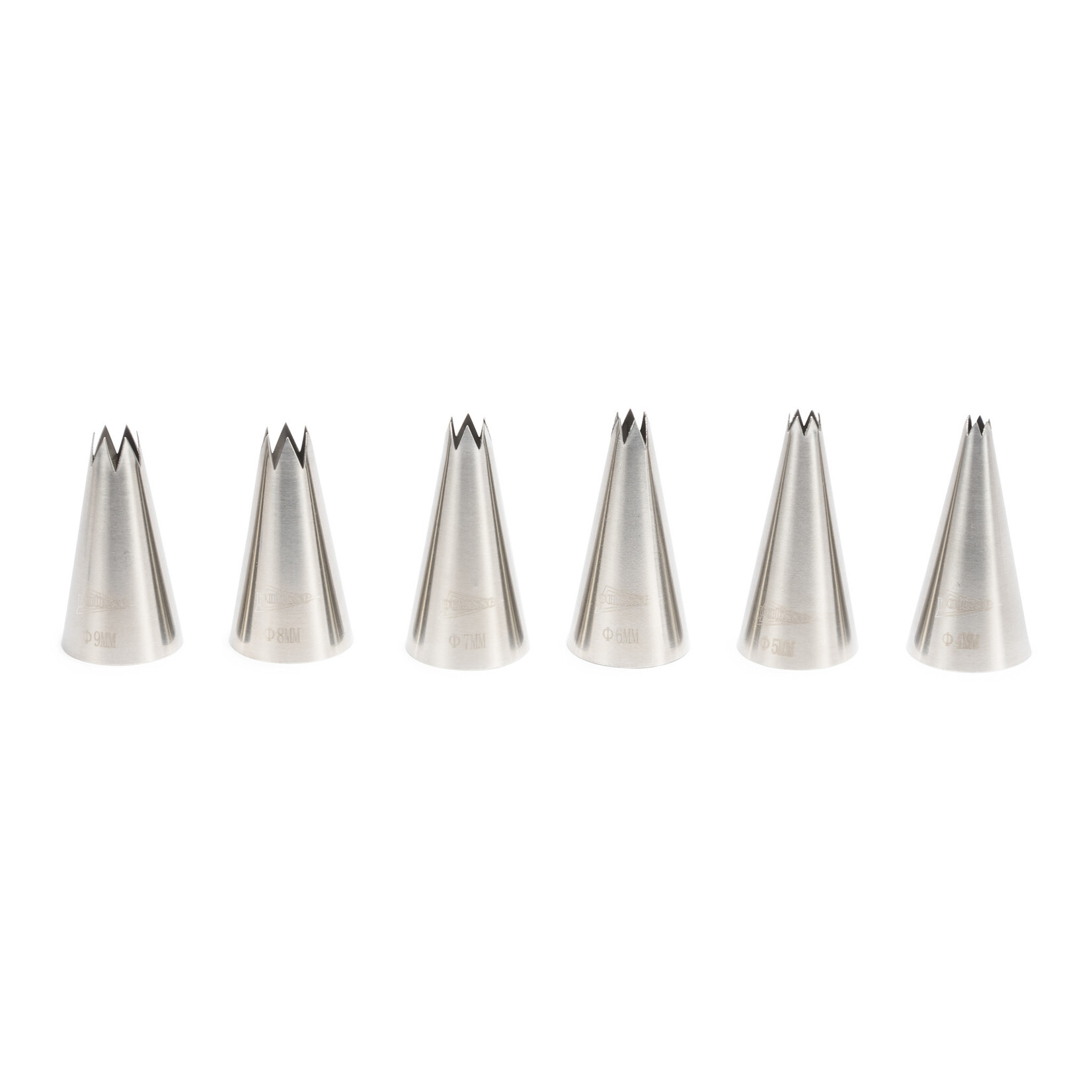 Patisse Patisse set van 6 gekartelde rvs spuitmondjes Patisse 11208