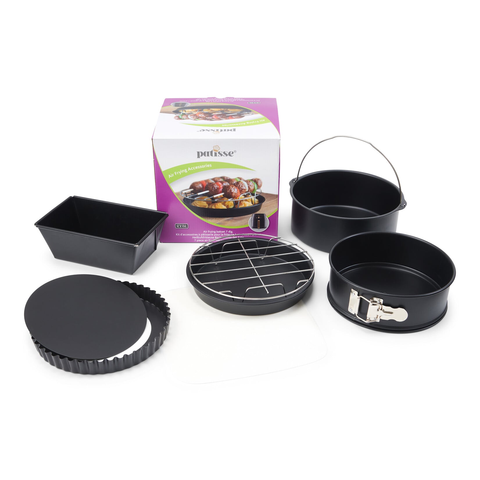 Patisse Patisse 7-delige super complete Airfryer Bak set Patisse 2865 – Haalt méér uit je airfryer!