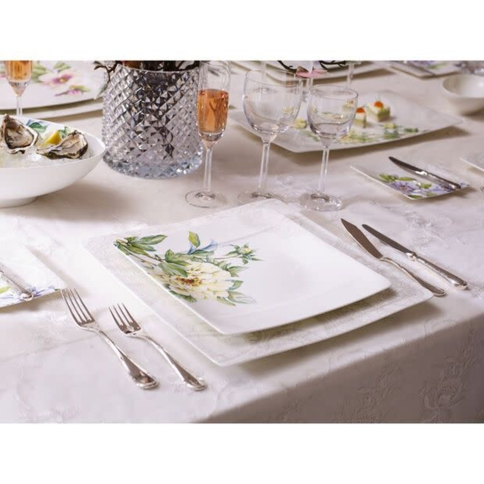 Villeroy & Boch Villeroy & Boch Quinsai Garden bord E Bloesem & Chrysant 27 x 27 cm Villeroy en Boch 1043802614