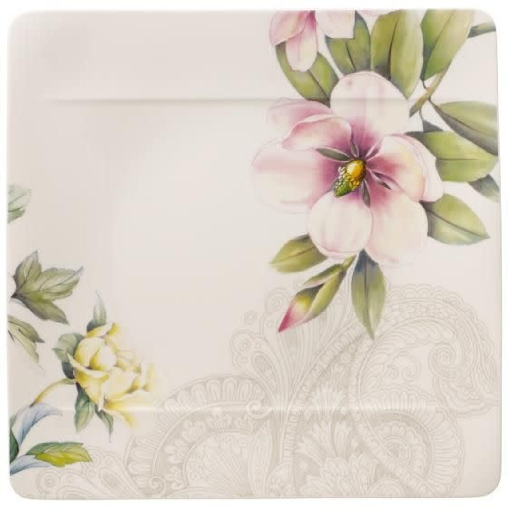 Villeroy & Boch Villeroy & Boch Quinsai Garden bord F Pioenroos & Magnolia 27 x 27 cm Villeroy en Boch 1043802615