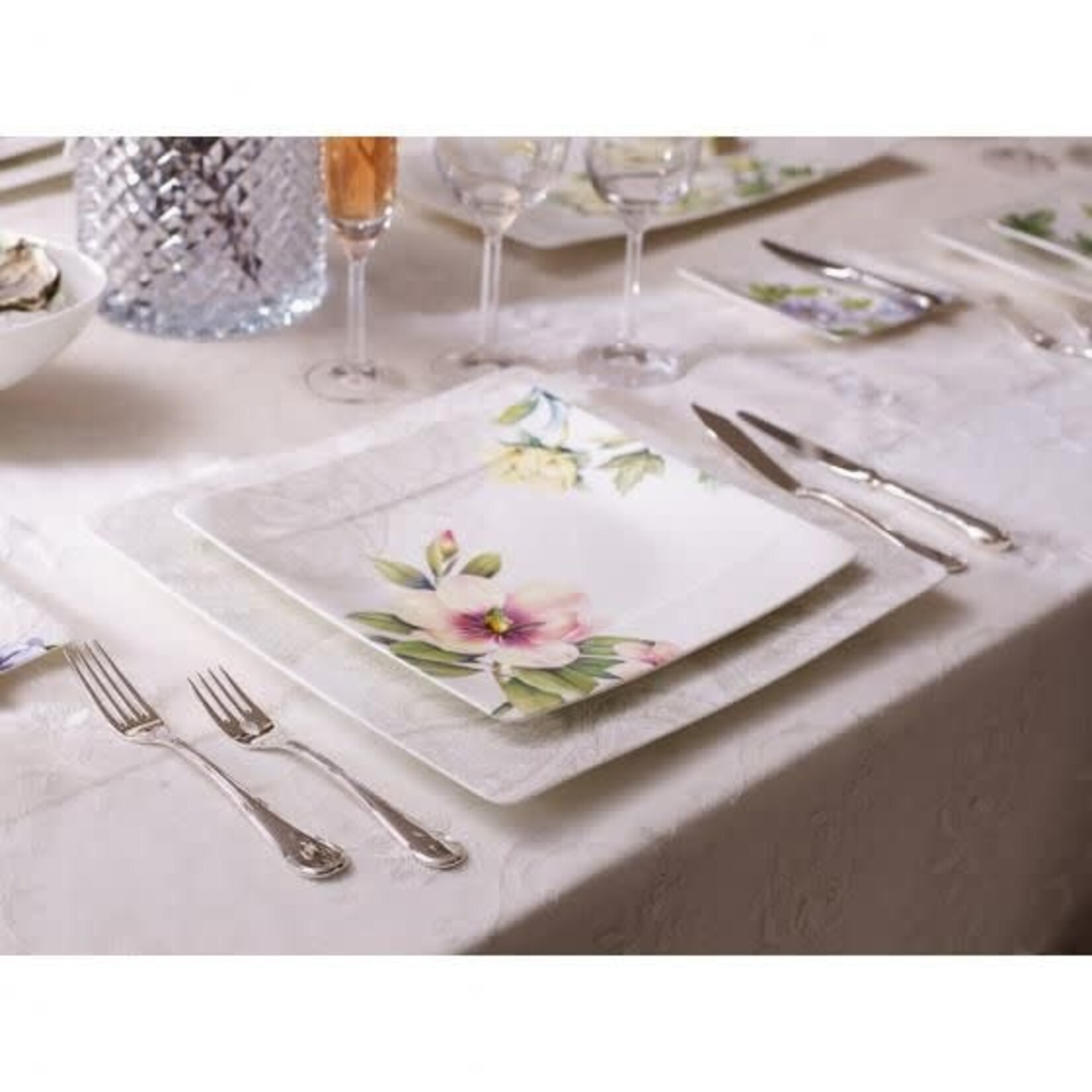 Villeroy & Boch Villeroy & Boch Quinsai Garden bord F Pioenroos & Magnolia 27 x 27 cm Villeroy en Boch 1043802615
