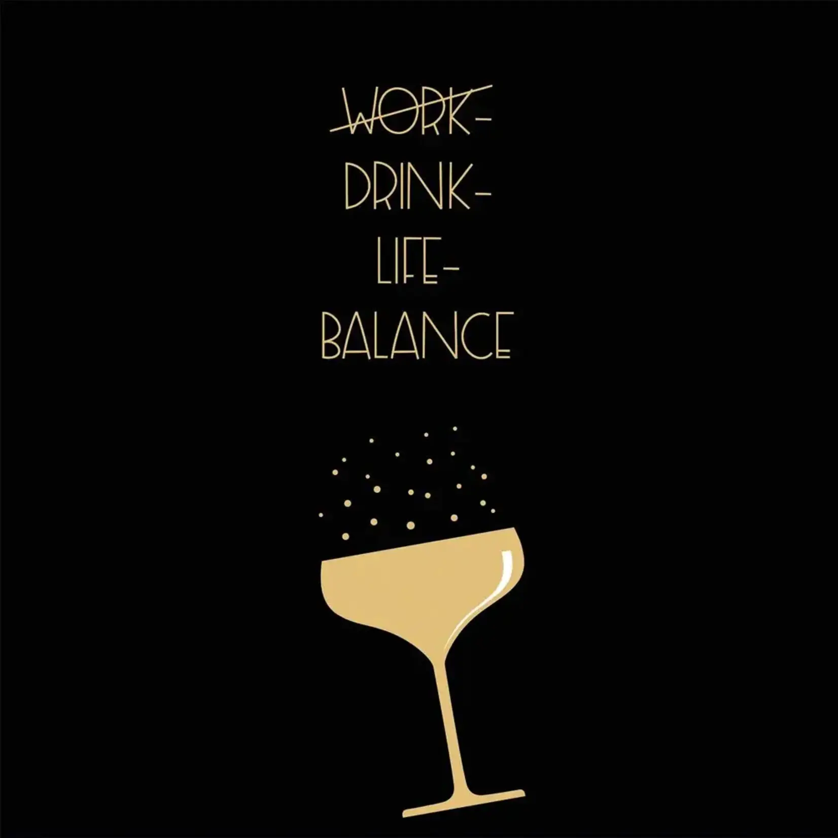 PPD Paper Product Design PPD 25 x 25 cm cocktail servetten Work Drink Life balance  Napkin PPD 125002364