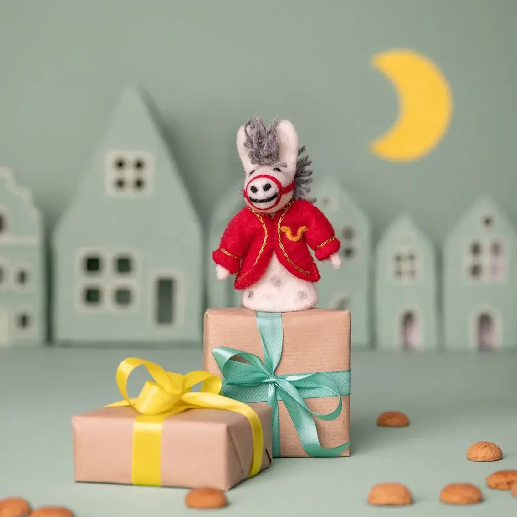 Sjaal met Verhaal Sjaal met verhaal vingerpopje Paard van Sintermuis Sinterklaas