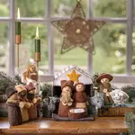 Sjaal met Verhaal Sjaal met Verhaal Kerststal Bruin met 11 kerstfiguren