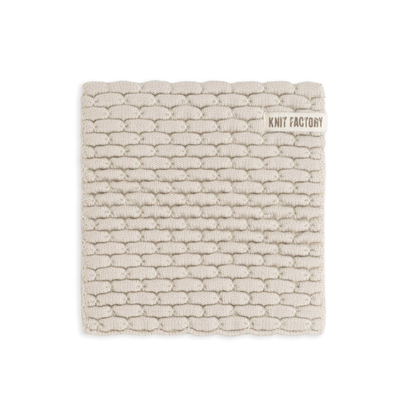 Knit Factory Knit Factory gebreide onderzetter Block Ecru Linnen Knit Factory 8721052153248