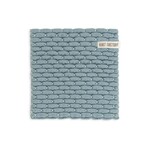 Knit Factory Knit Factory gebreide onderzetter Block Ecru Stone Green Knit Factory 8721052153217