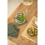 Knit Factory Knit Factory gebreide glasonderzetters set-4 Block Ecru Khaki Knit Factory 8721052156256