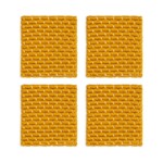 Knit Factory Knit Factory glasonderzetters set-4 Block Ecru Oker Knit Factory 8721052156201