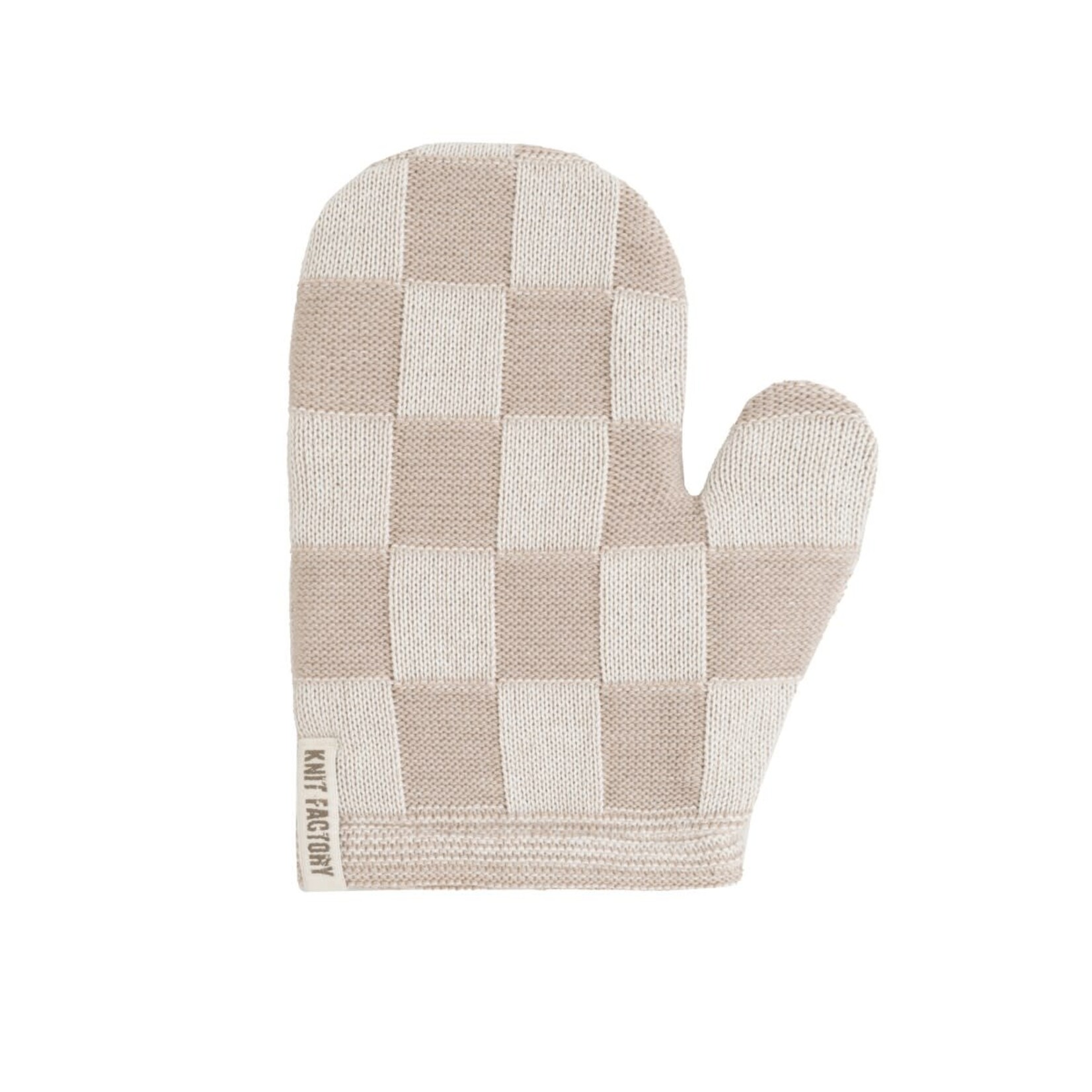 Knit Factory Knit Factory Ovenwant Block Ecru Taupe Knit Factory 8721052153538