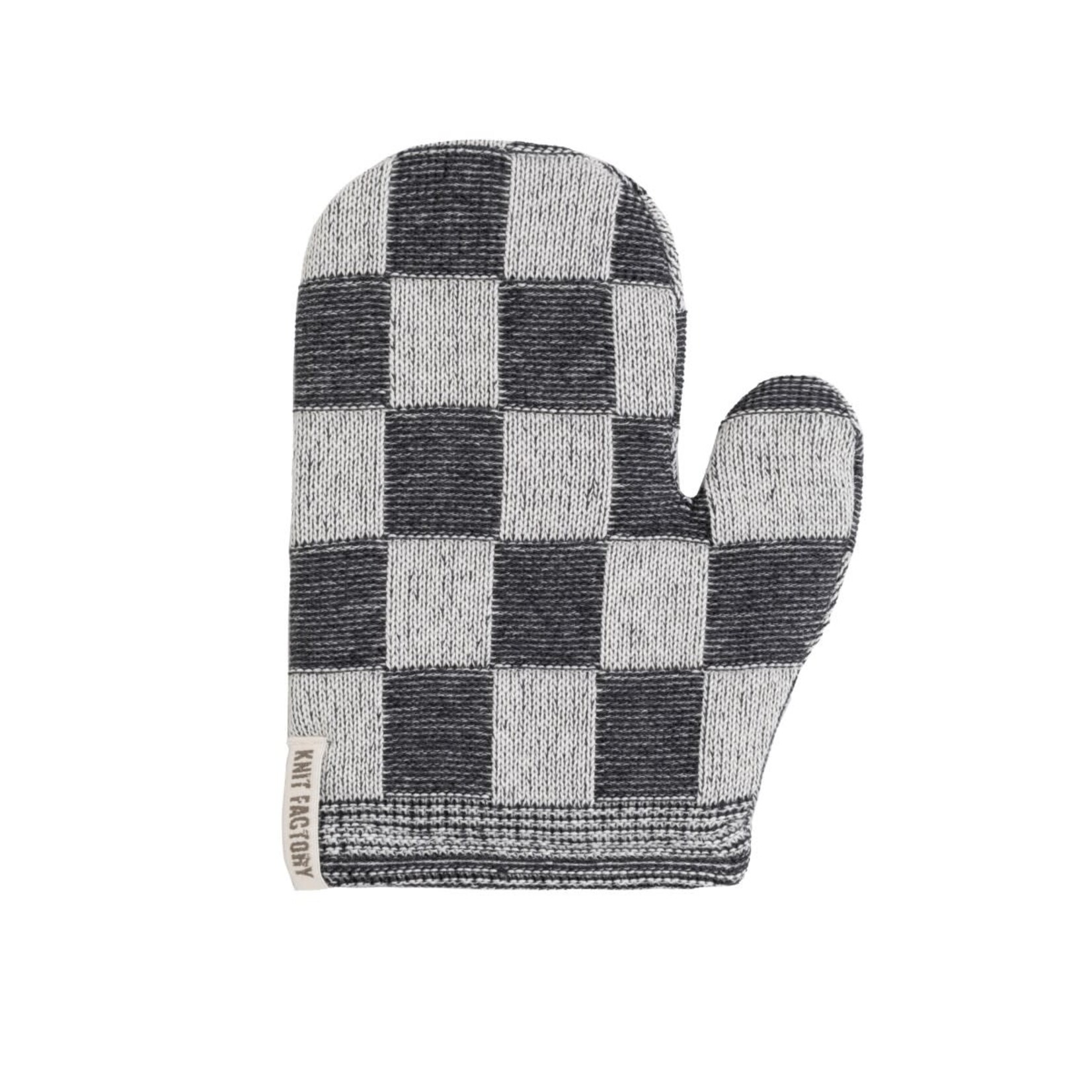Knit Factory Knit Factory Ovenwant Block Ecru Antraciet Knit Factory 8721052153149