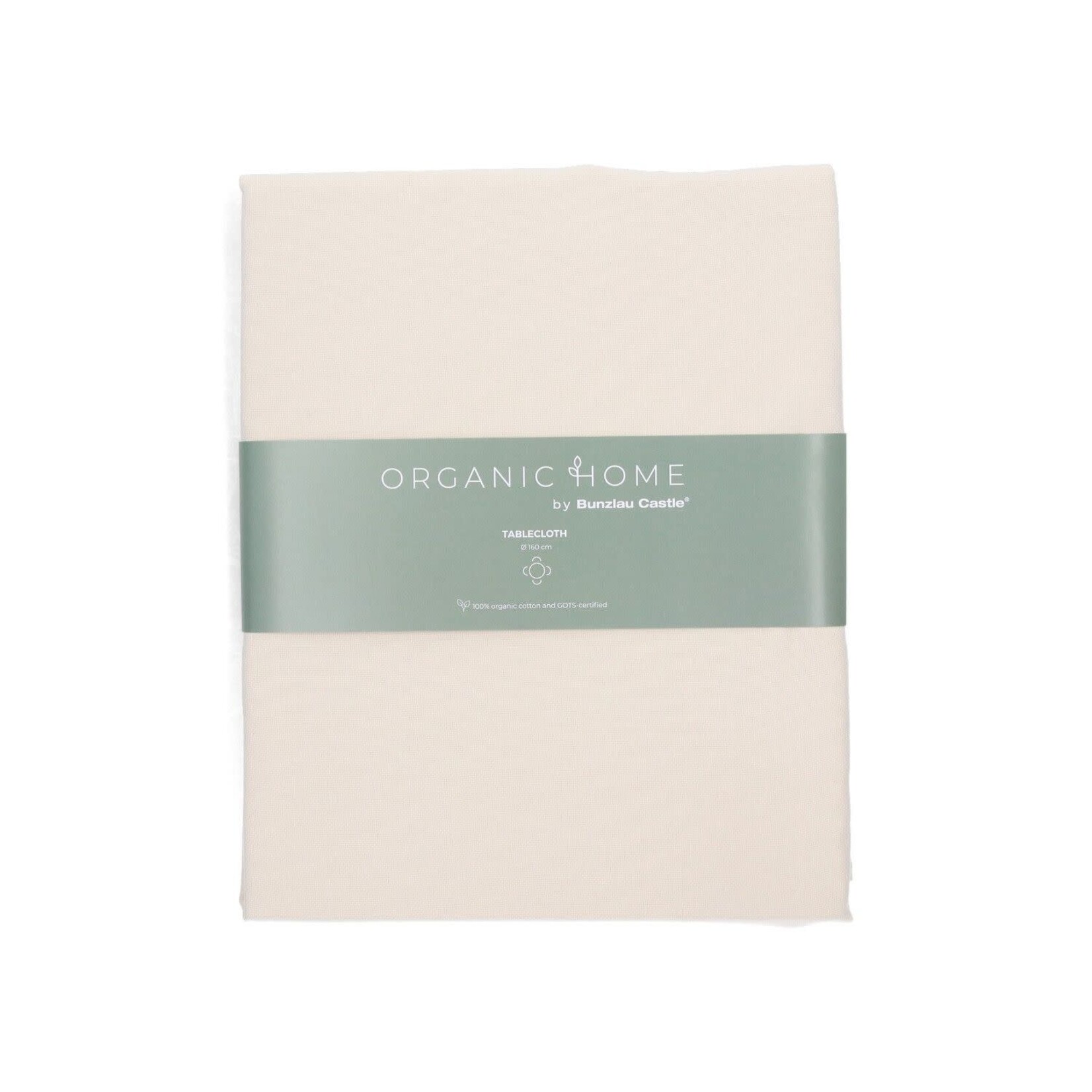 Bunzlau Castle Organic Home Tablecloth Desert rond 160 cm tafelkleed Cotton Beige GOTS 6592-g