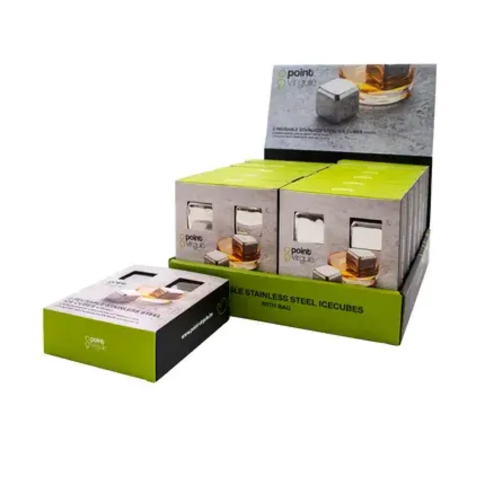 Point Virgule Point Virgule set-2 herbruikbare 4 cm grote ijsklonten rvs Point Virgule PV-COC-0121