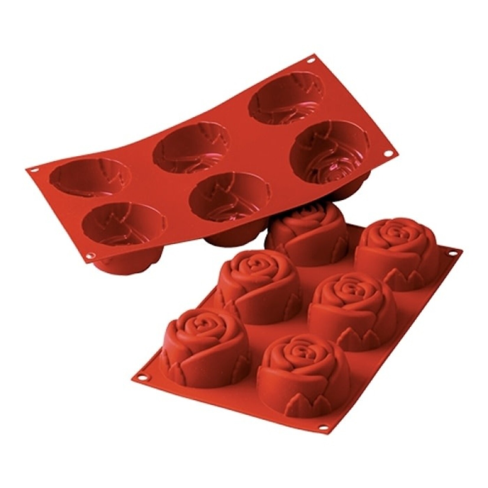Silikomart Silikomart SiliconFlex 6 rozen Rose vorm SF077 Ø 76 h 40 mm 070075