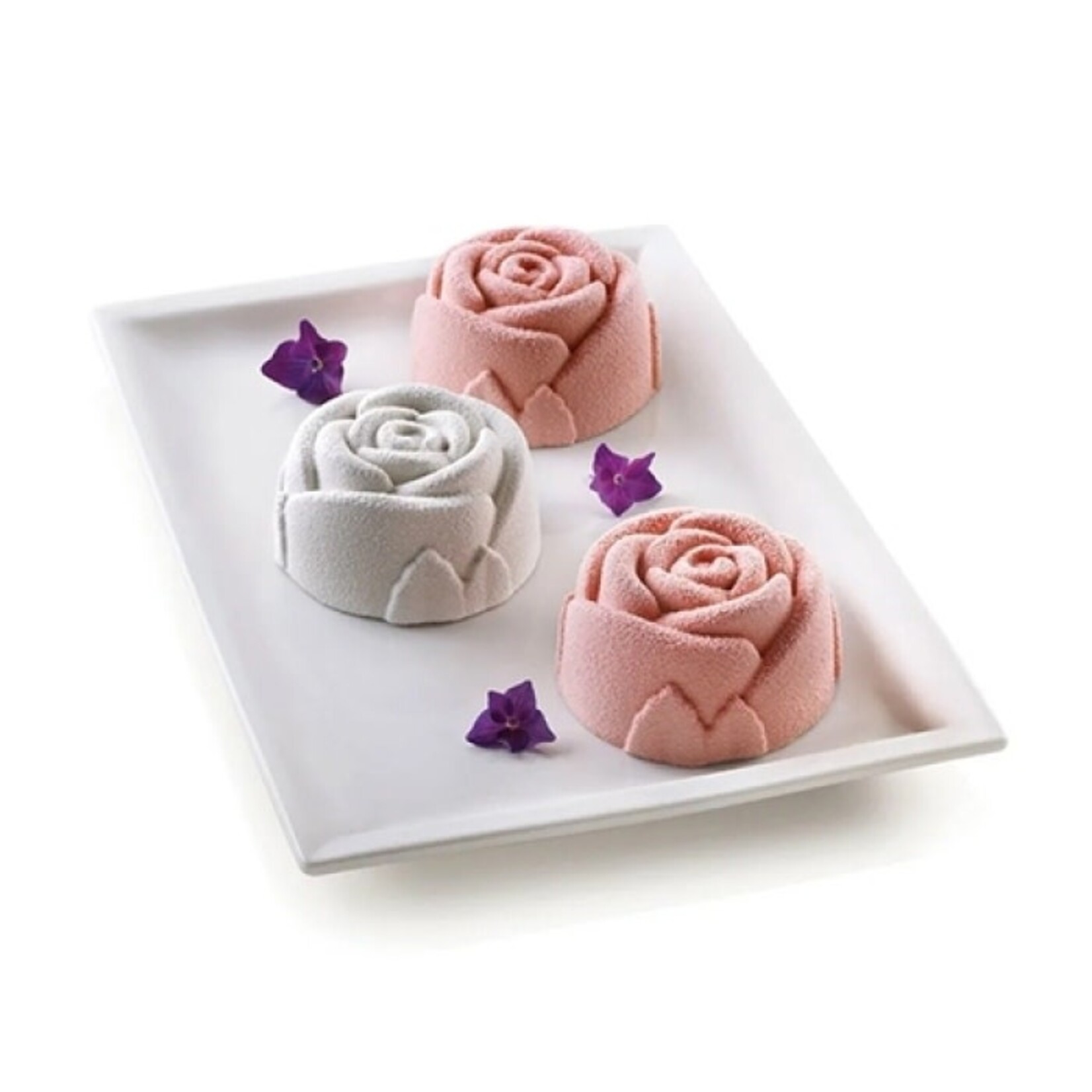 Silikomart Silikomart SiliconFlex 6 rozen Rose vorm SF077 Ø 76 h 40 mm 070075
