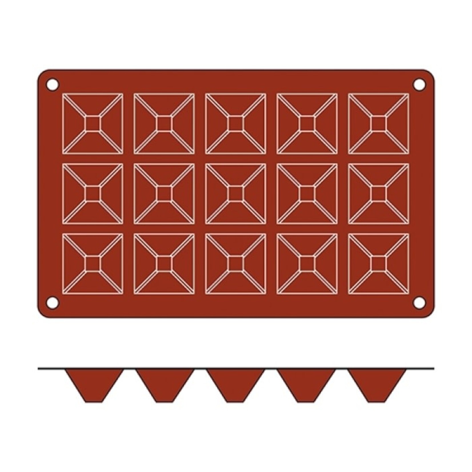Silikomart Silikomart SiliconFlex 15 mini Pyramide vorm SF008 070061