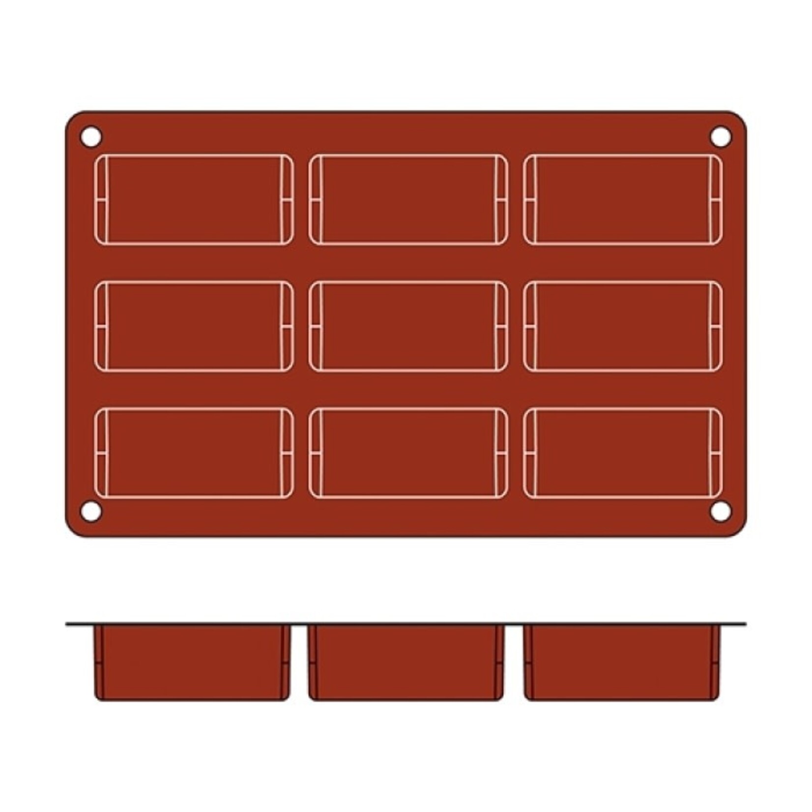 Silikomart Silikomart SiliconFlex Siliconen Bakvorm Buche midi 9 vorm SF083 070077