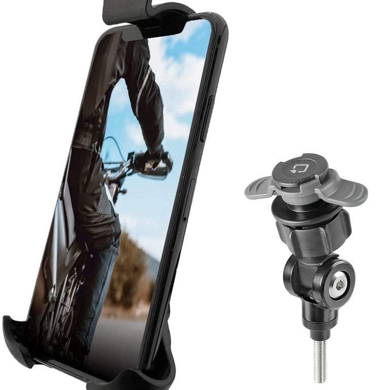 Lampa Lampa Optiline DuoLock Titan M6 Pro & Opti Case, Schraubbefestigung für Motorräder & Roller. 360° drehbar für Smartphone.