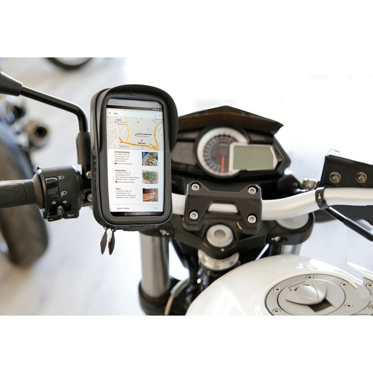 Lampa Lampa Optiline DuoLock Titan Vorbau & wasserdichtes Opti Case, Steuersatzhalterung für Motorräder und Roller. 360° drehbar für Smartphone